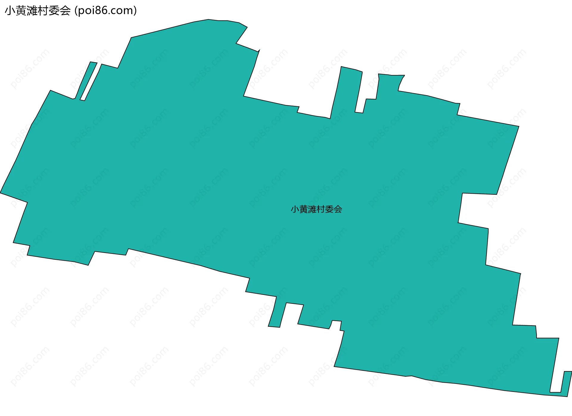 小黄滩村委会边界地图