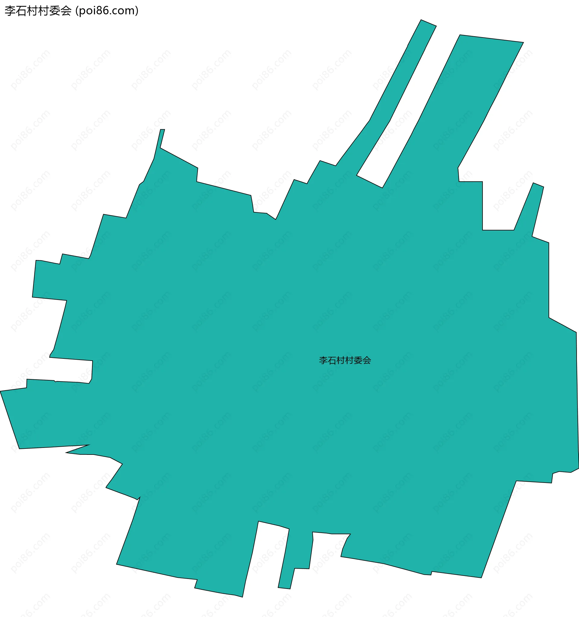 李石村村委会边界地图