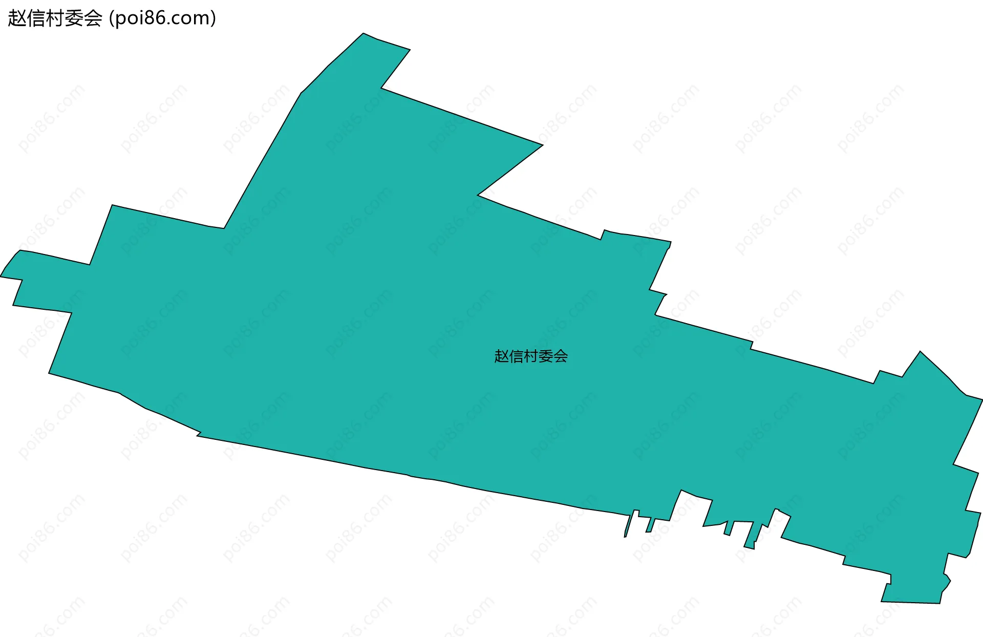 赵信村委会边界地图