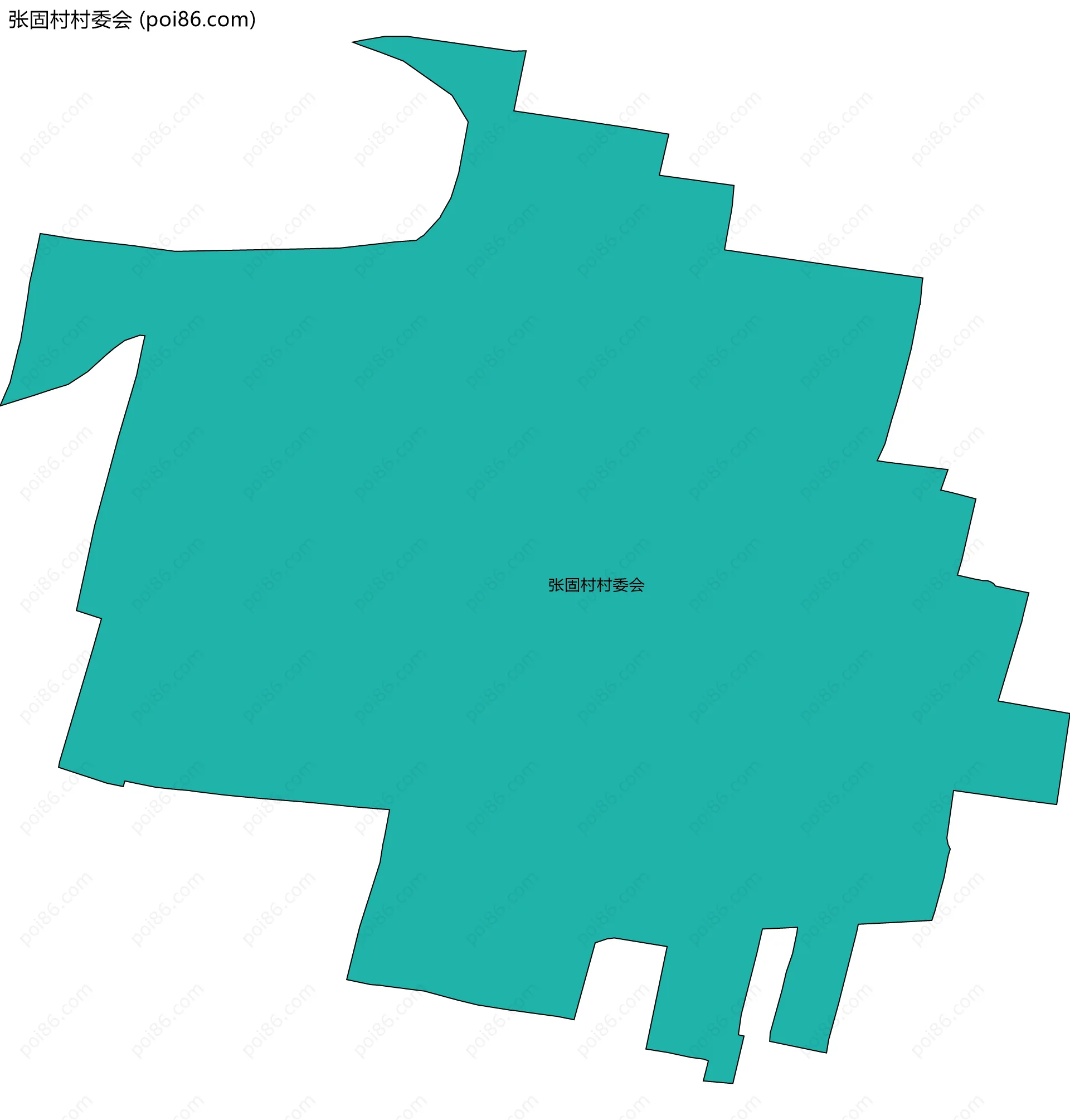 张固村村委会边界地图