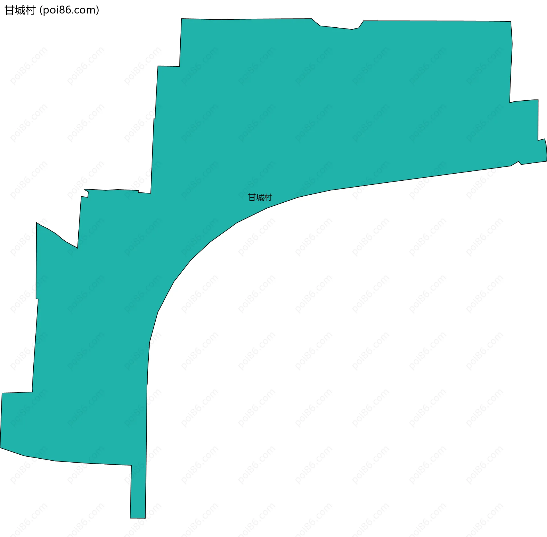 甘城村边界地图