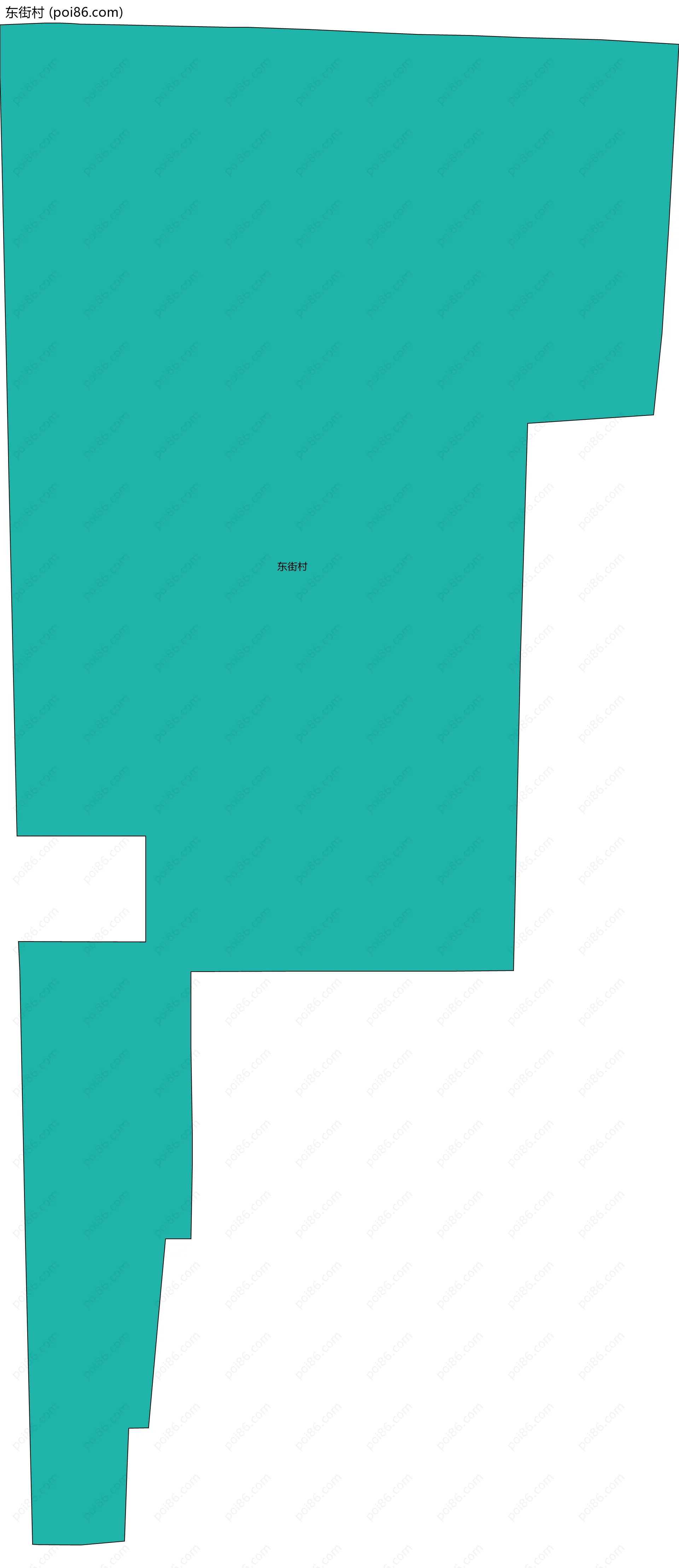 东街村边界地图