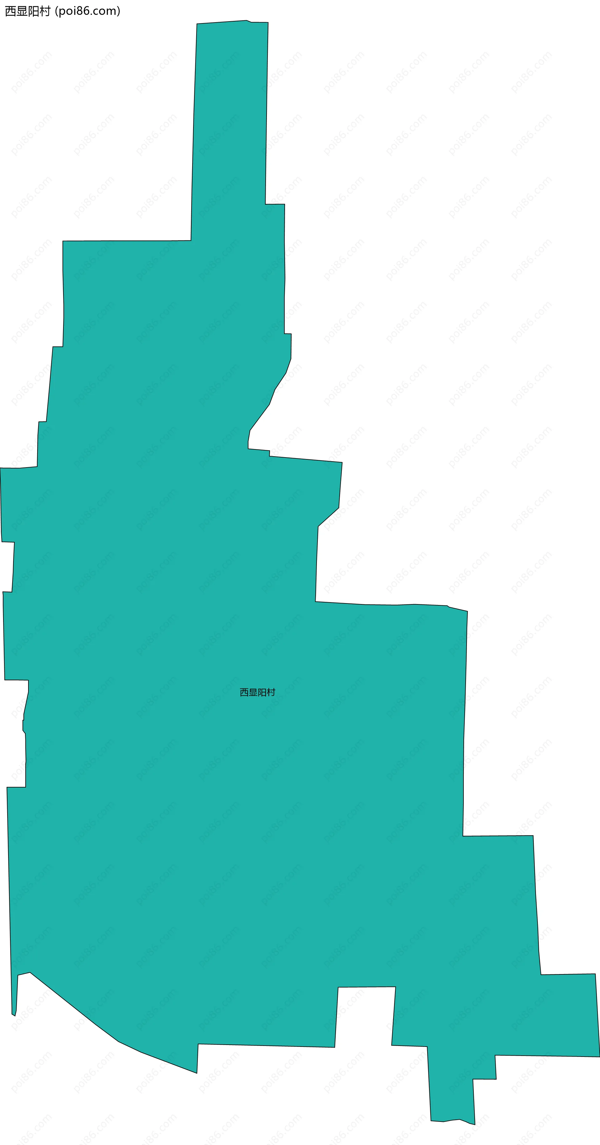 西显阳村边界地图