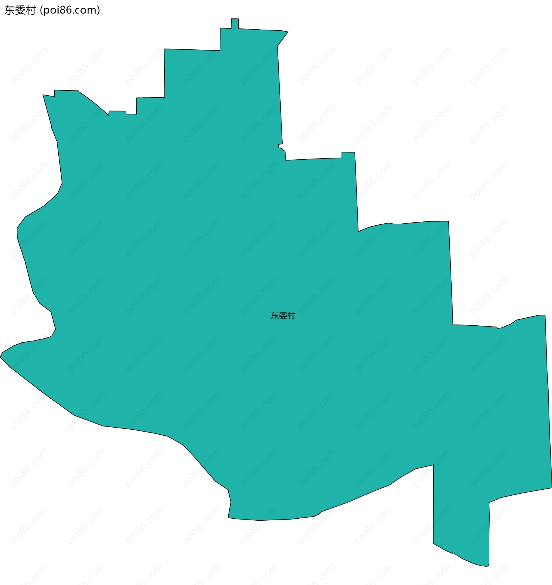 东委村边界地图