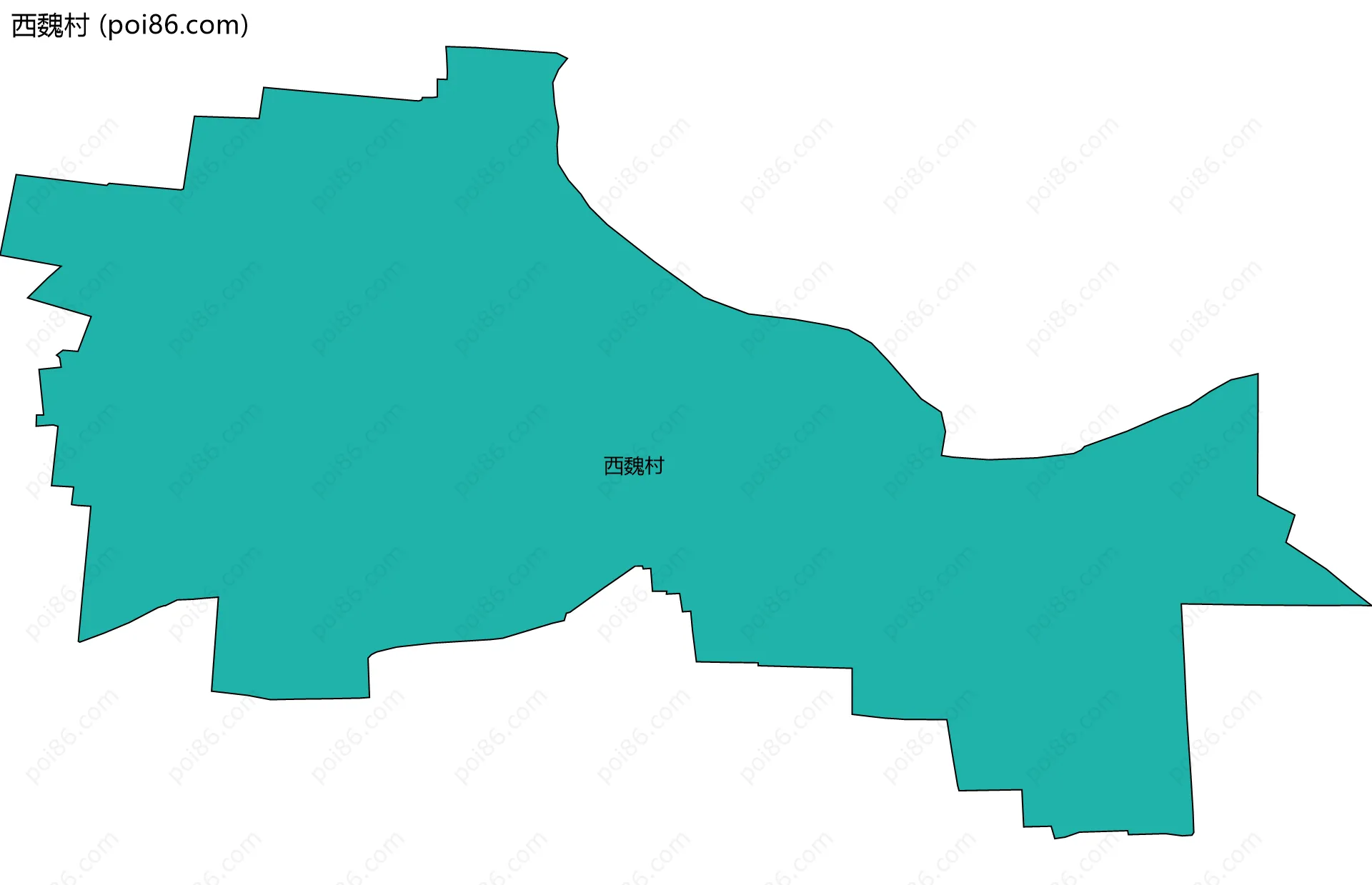 西魏村边界地图