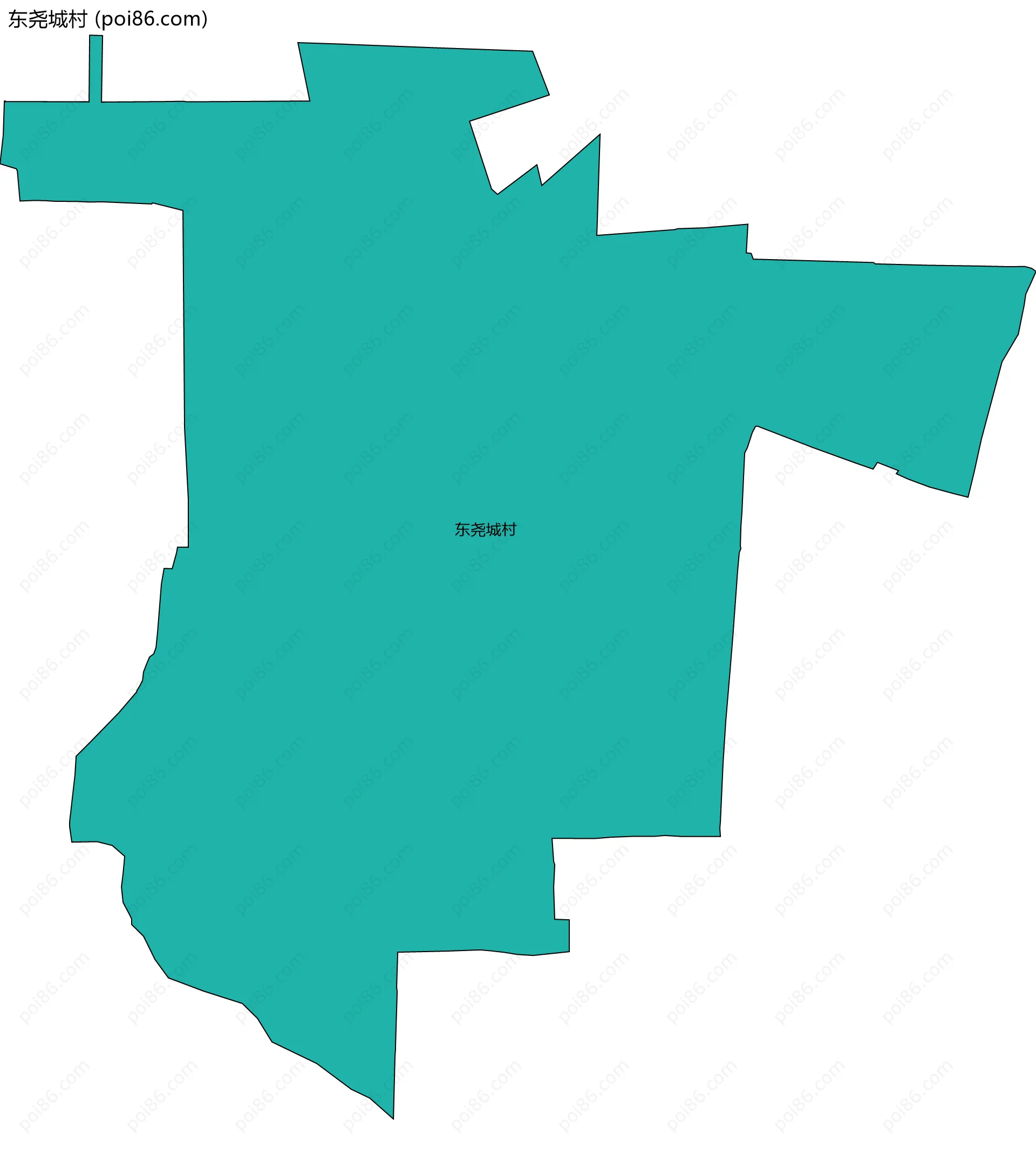 东尧城村边界地图