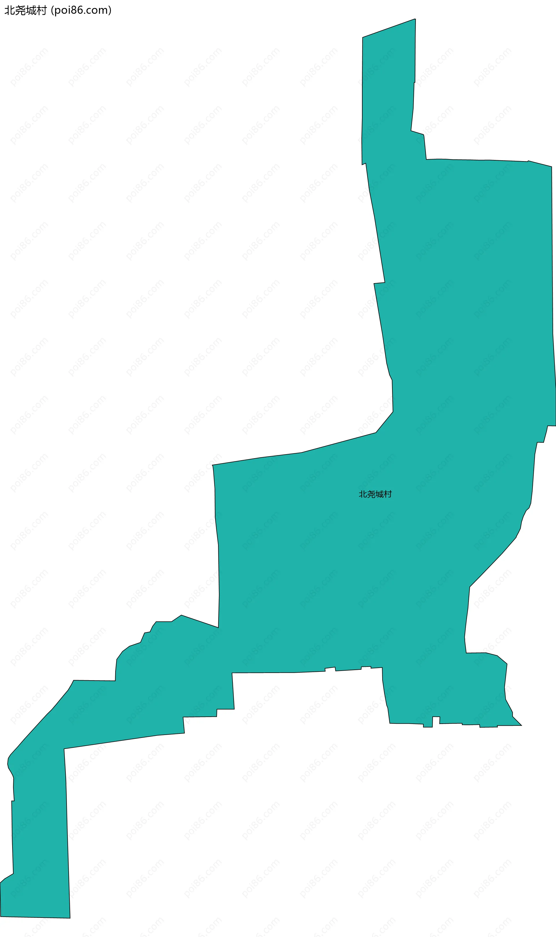 北尧城村边界地图