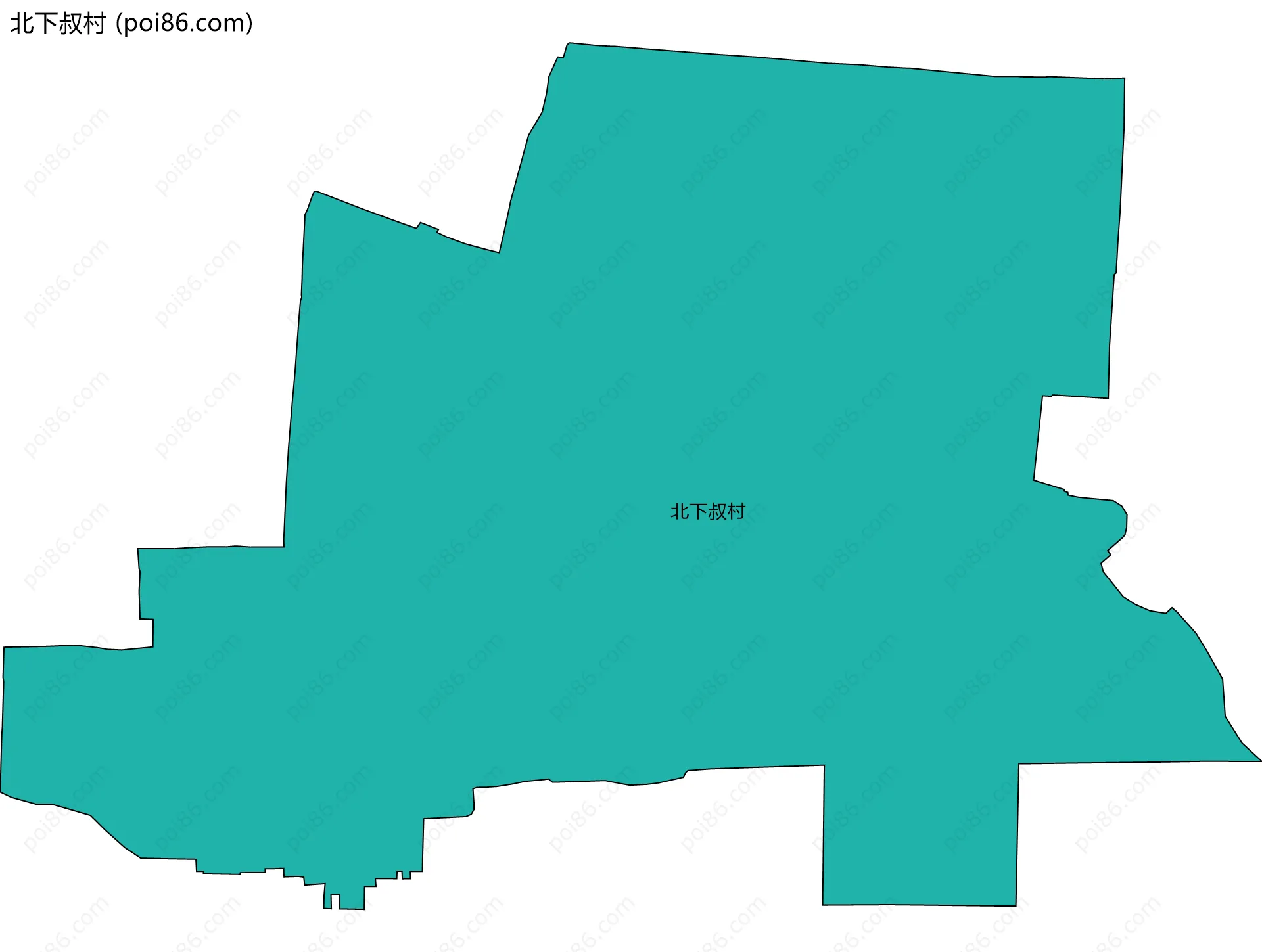 北下叔村边界地图