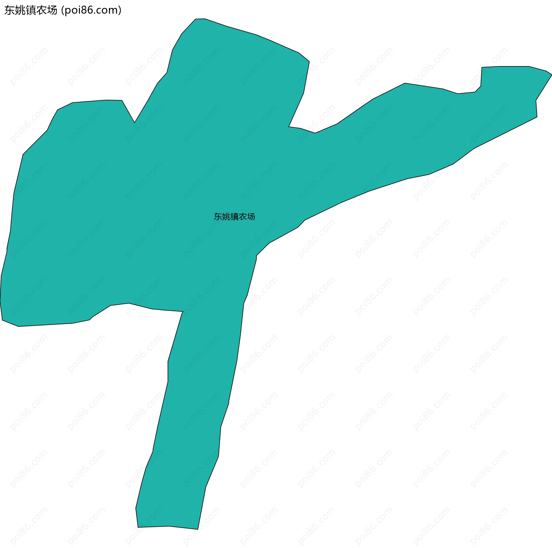 东姚镇农场边界地图