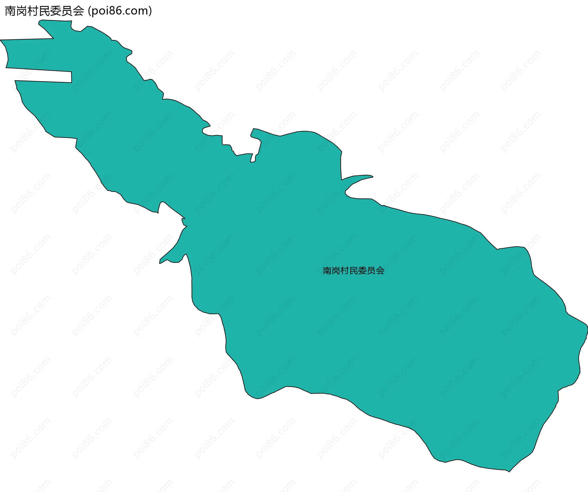 南岗村民委员会边界地图