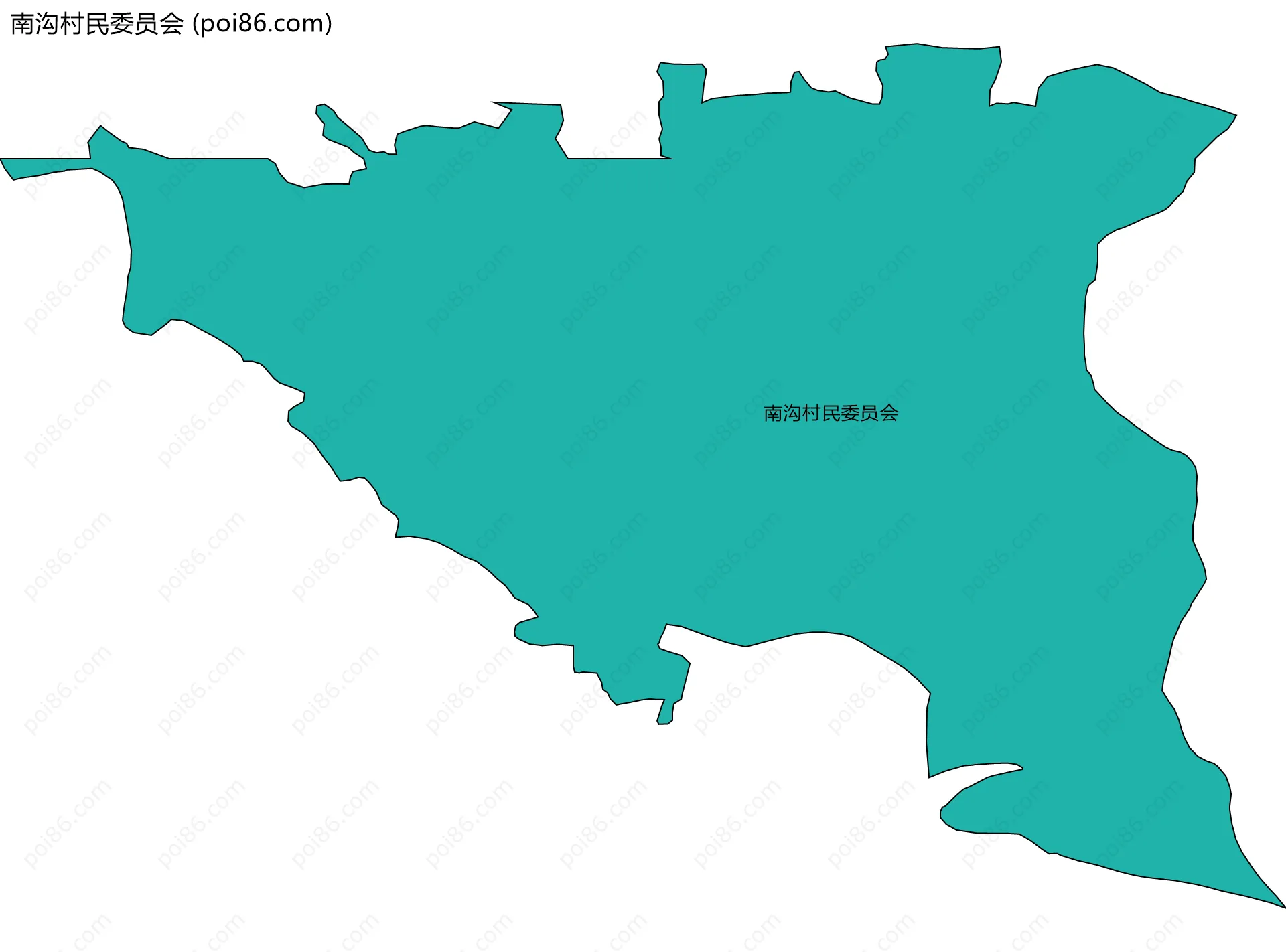 南沟村民委员会边界地图