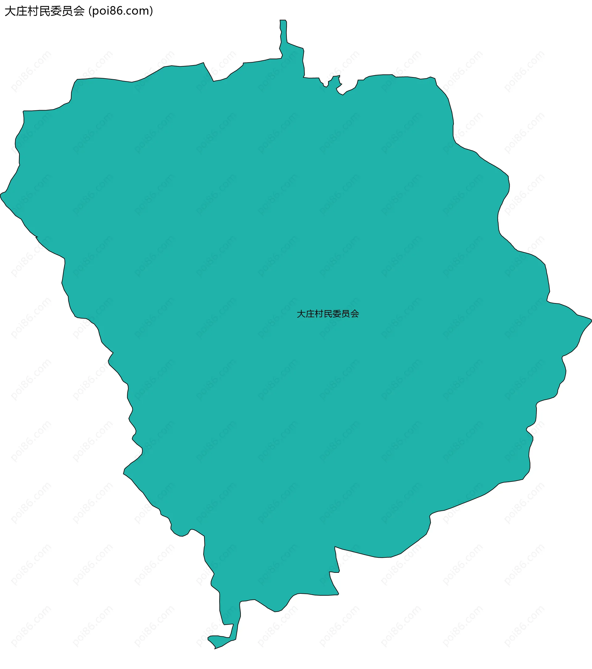大庄村民委员会边界地图