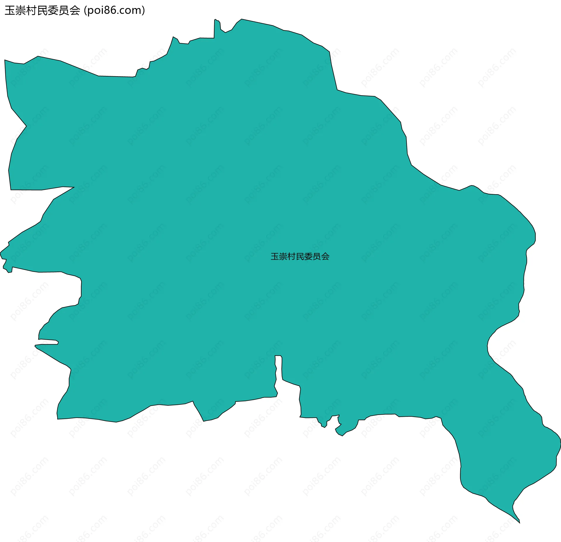 玉崇村民委员会边界地图