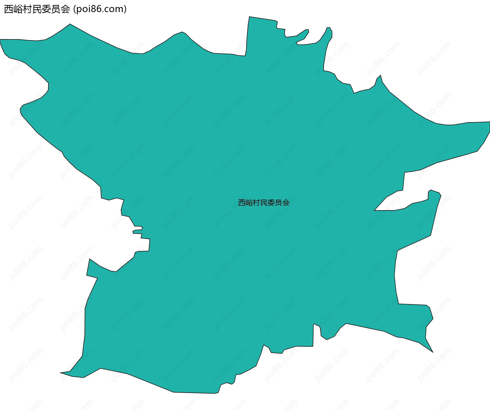 西峪村民委员会边界地图