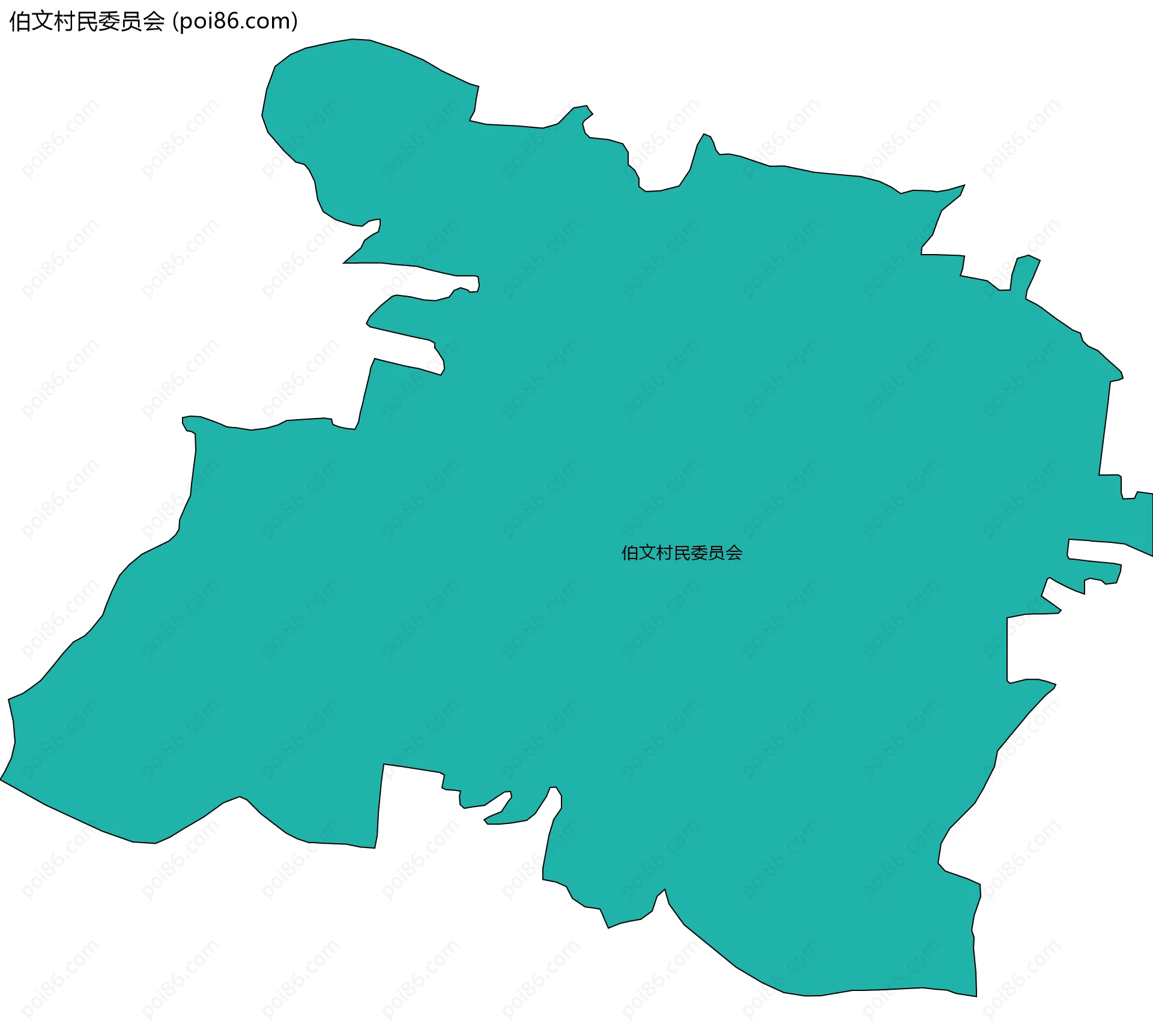 伯文村民委员会边界地图