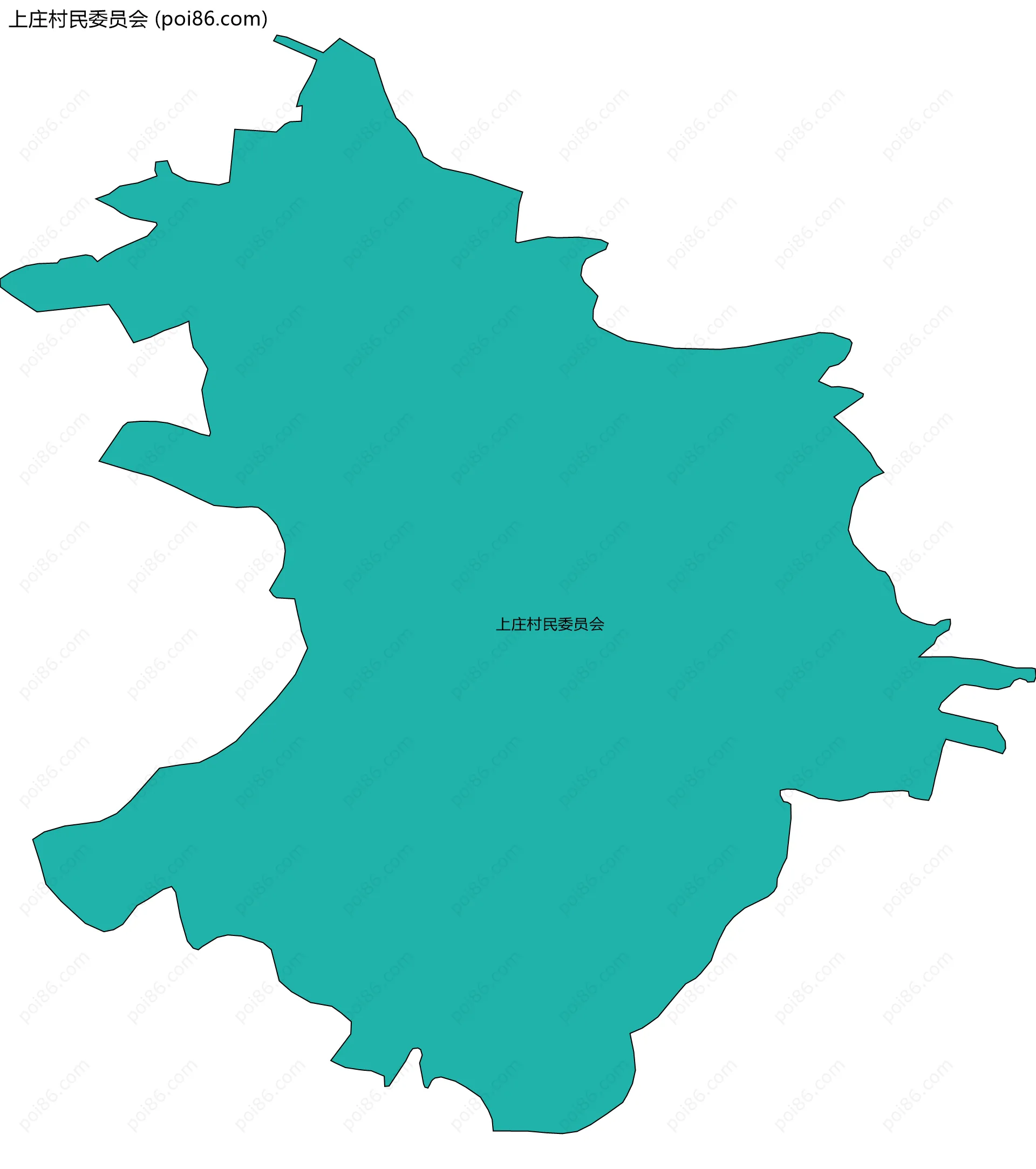 上庄村民委员会边界地图