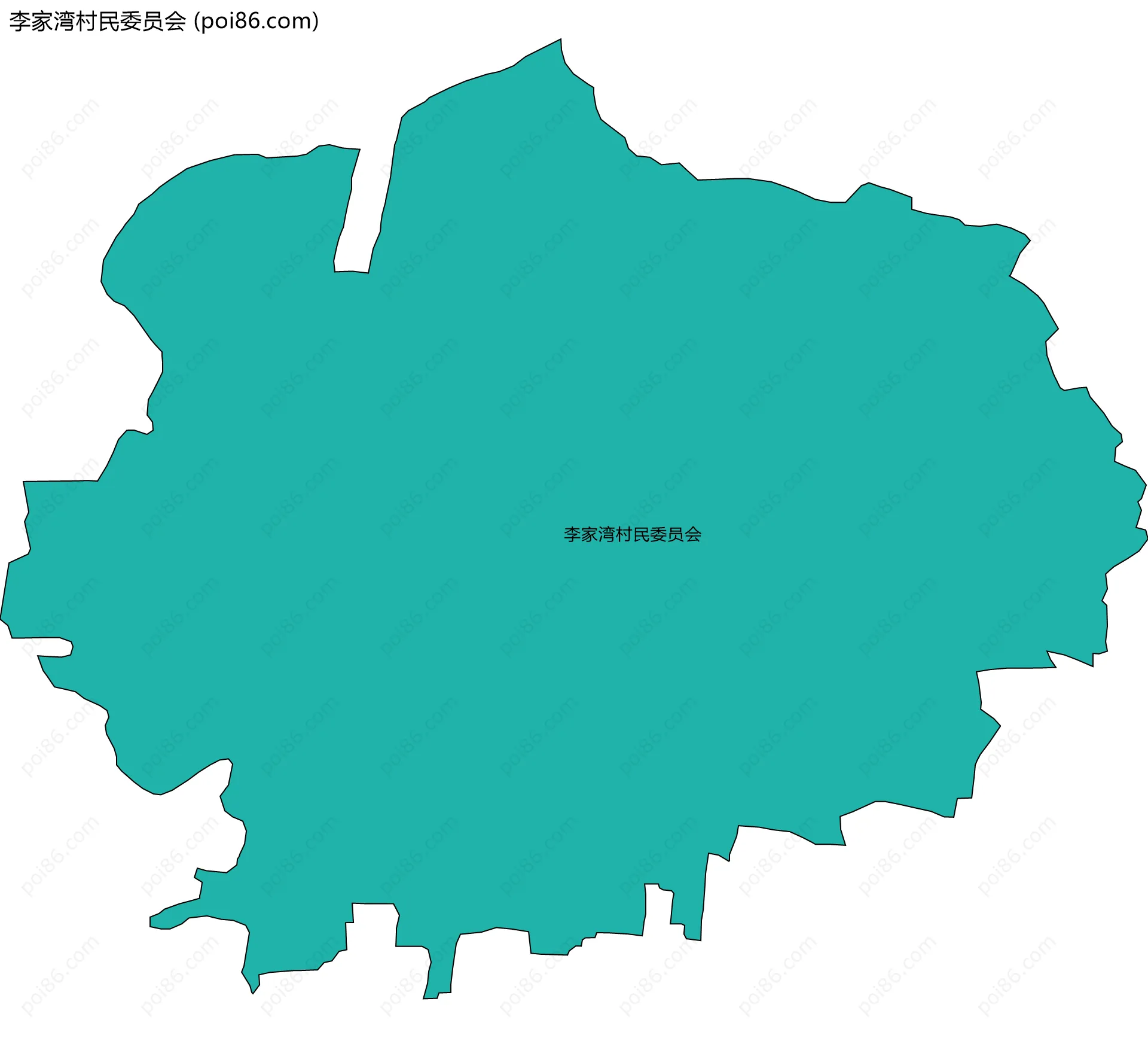 李家湾村民委员会边界地图