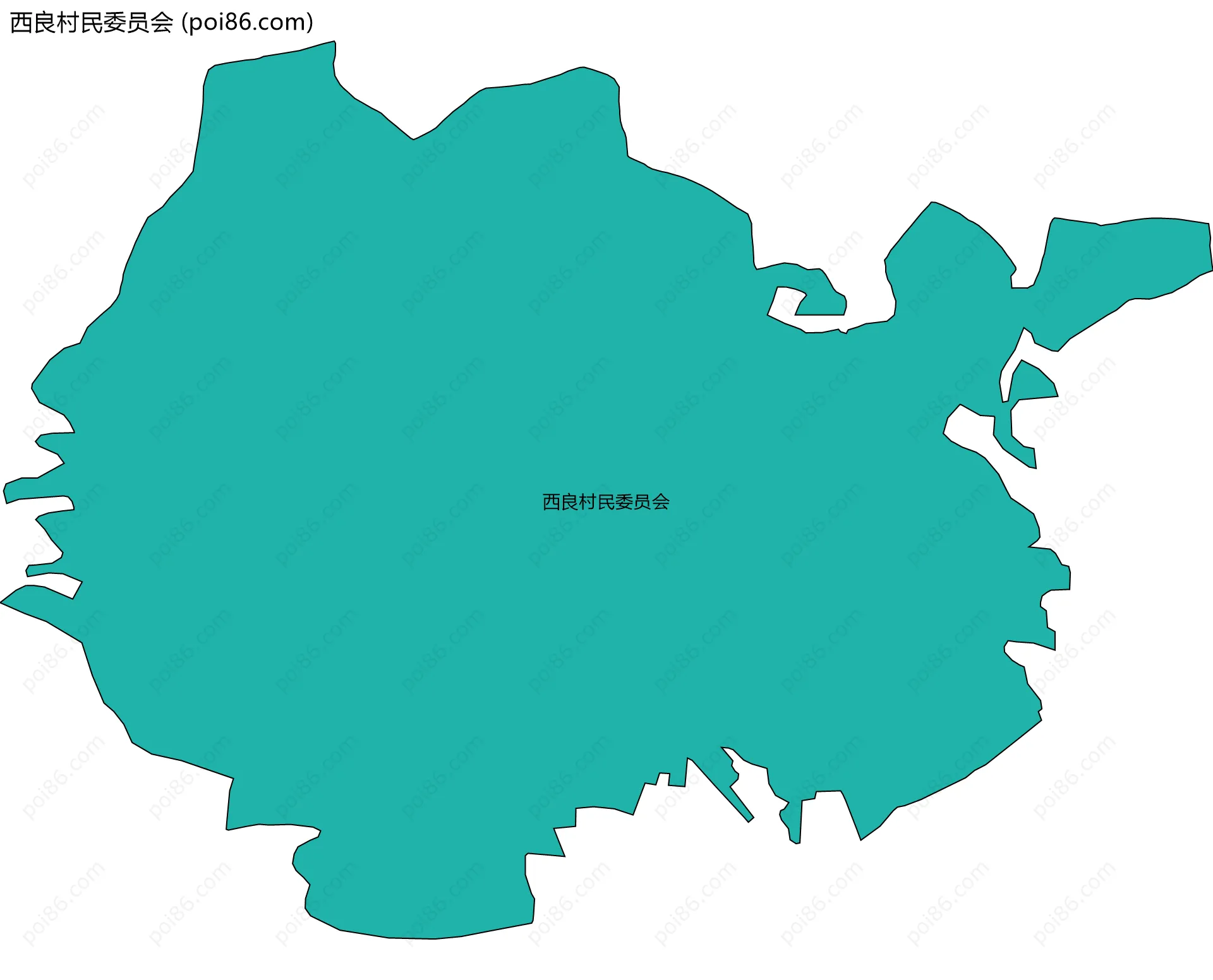 西良村民委员会边界地图