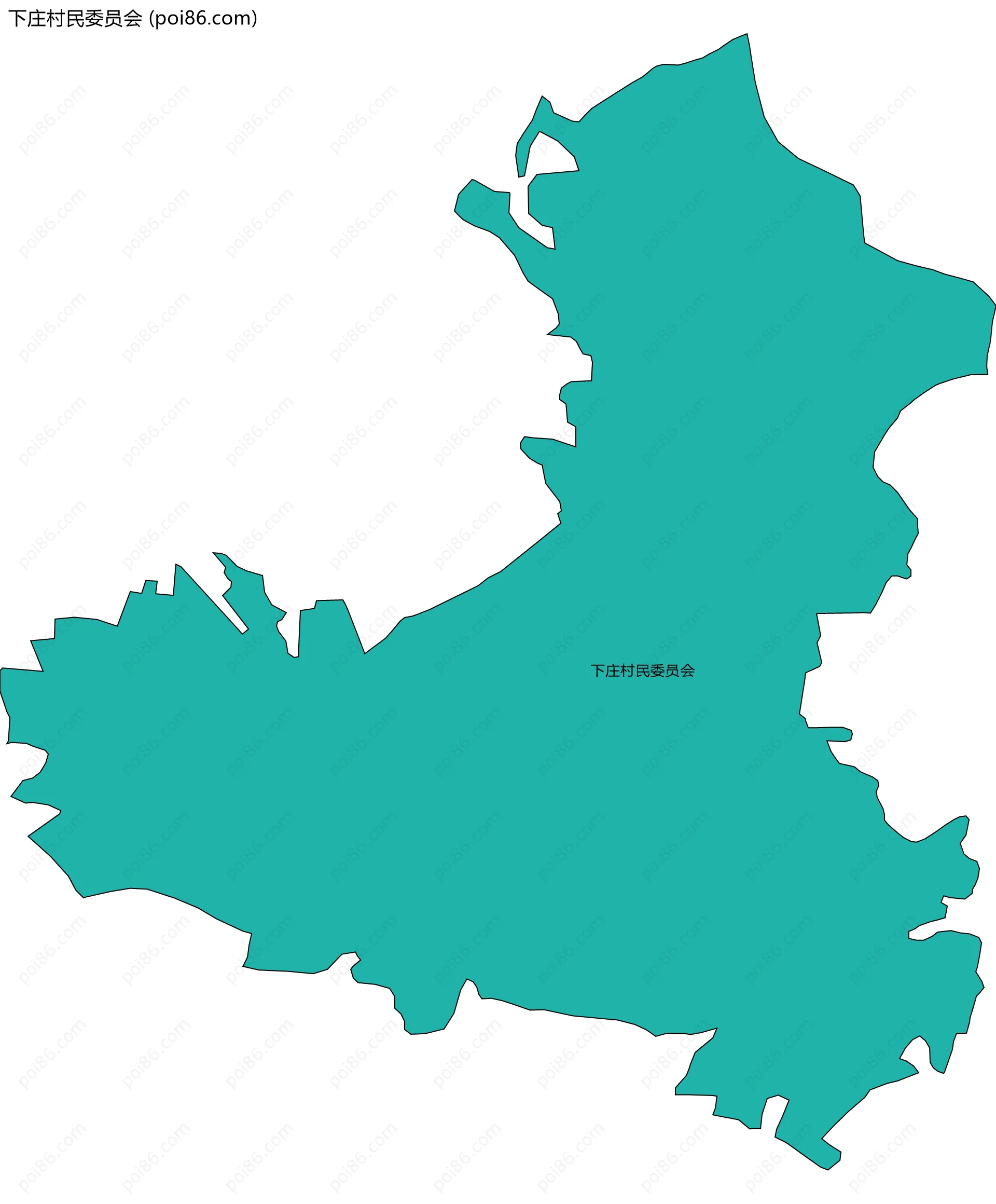 下庄村民委员会边界地图