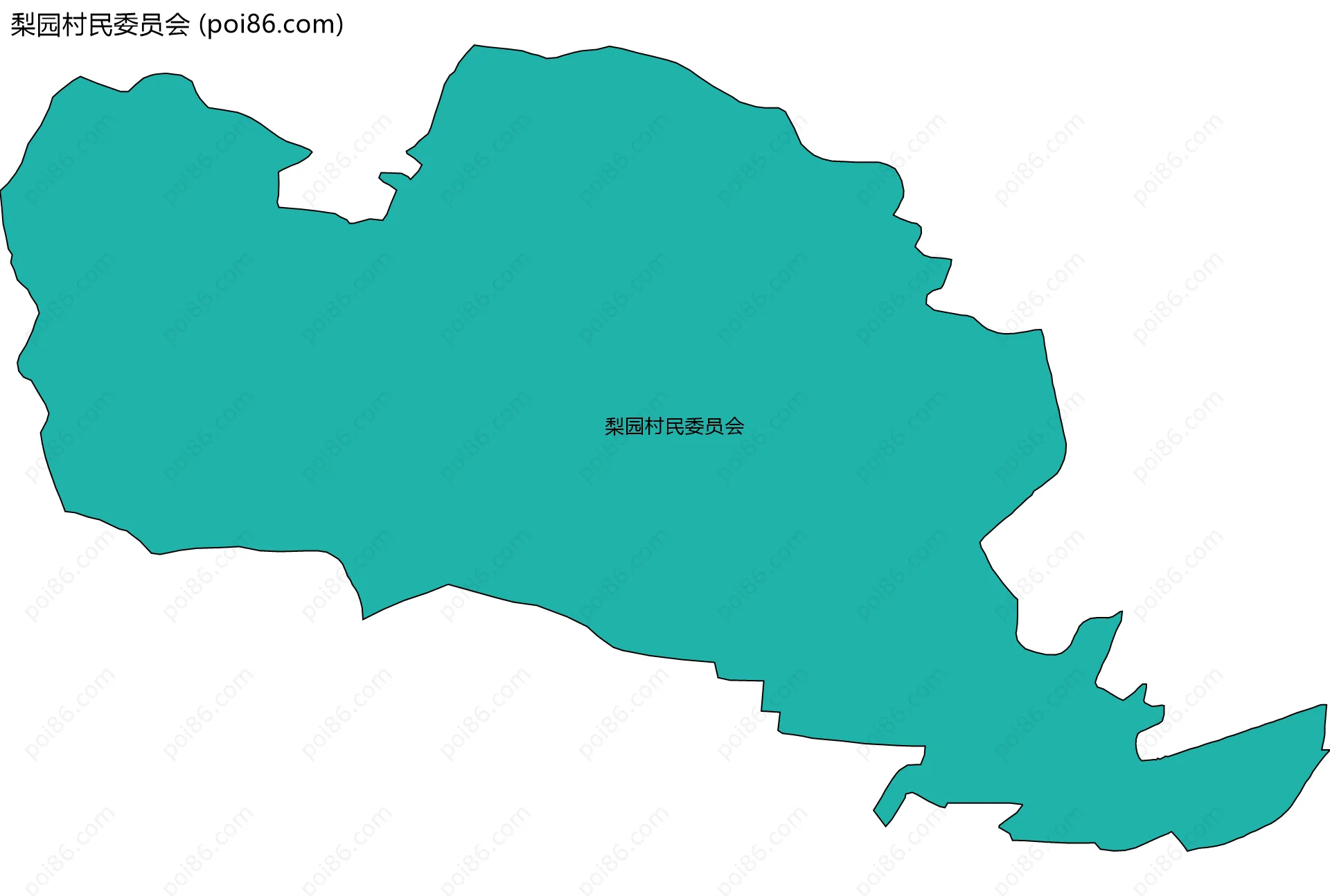 梨园村民委员会边界地图