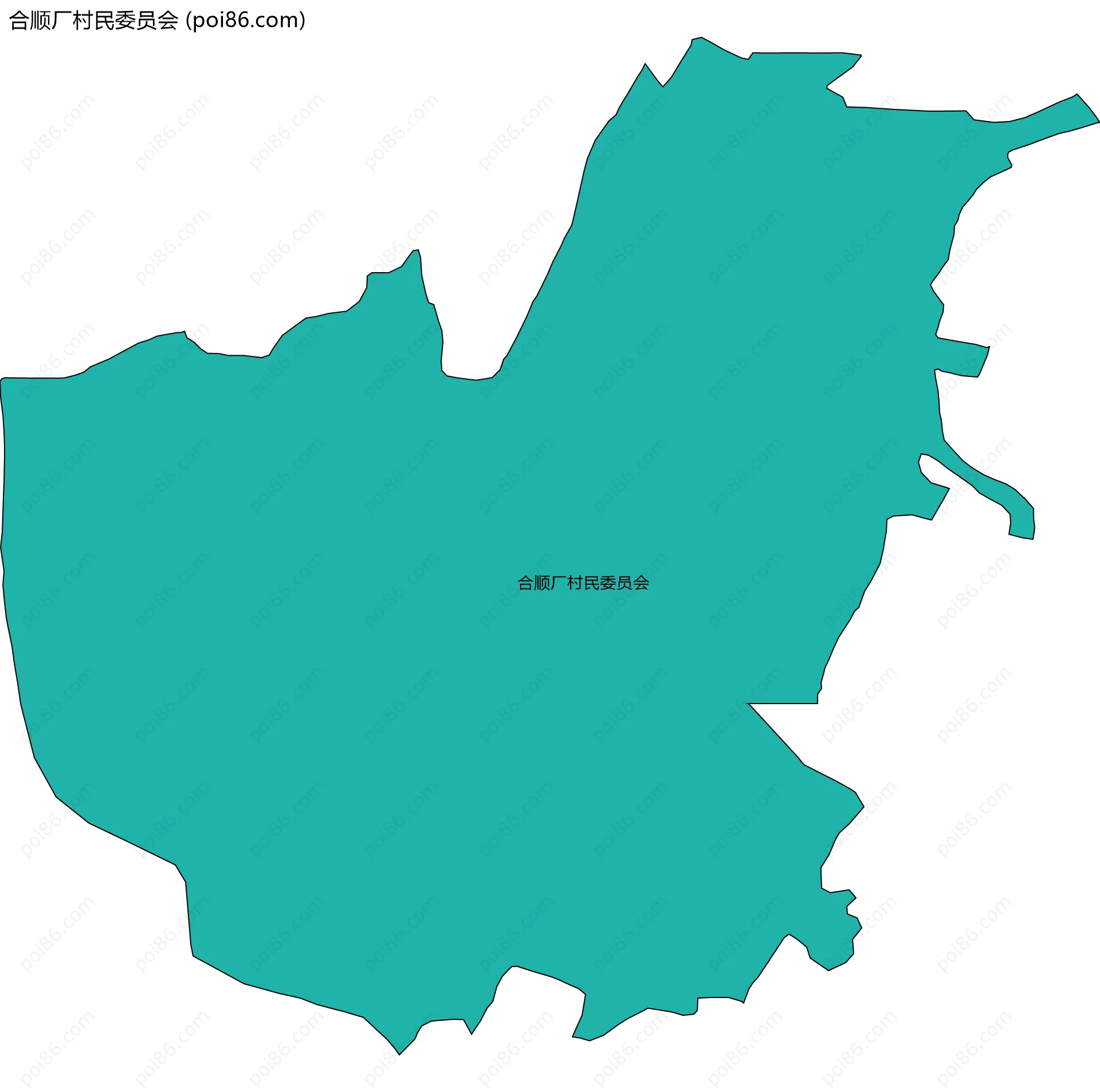 合顺厂村民委员会边界地图