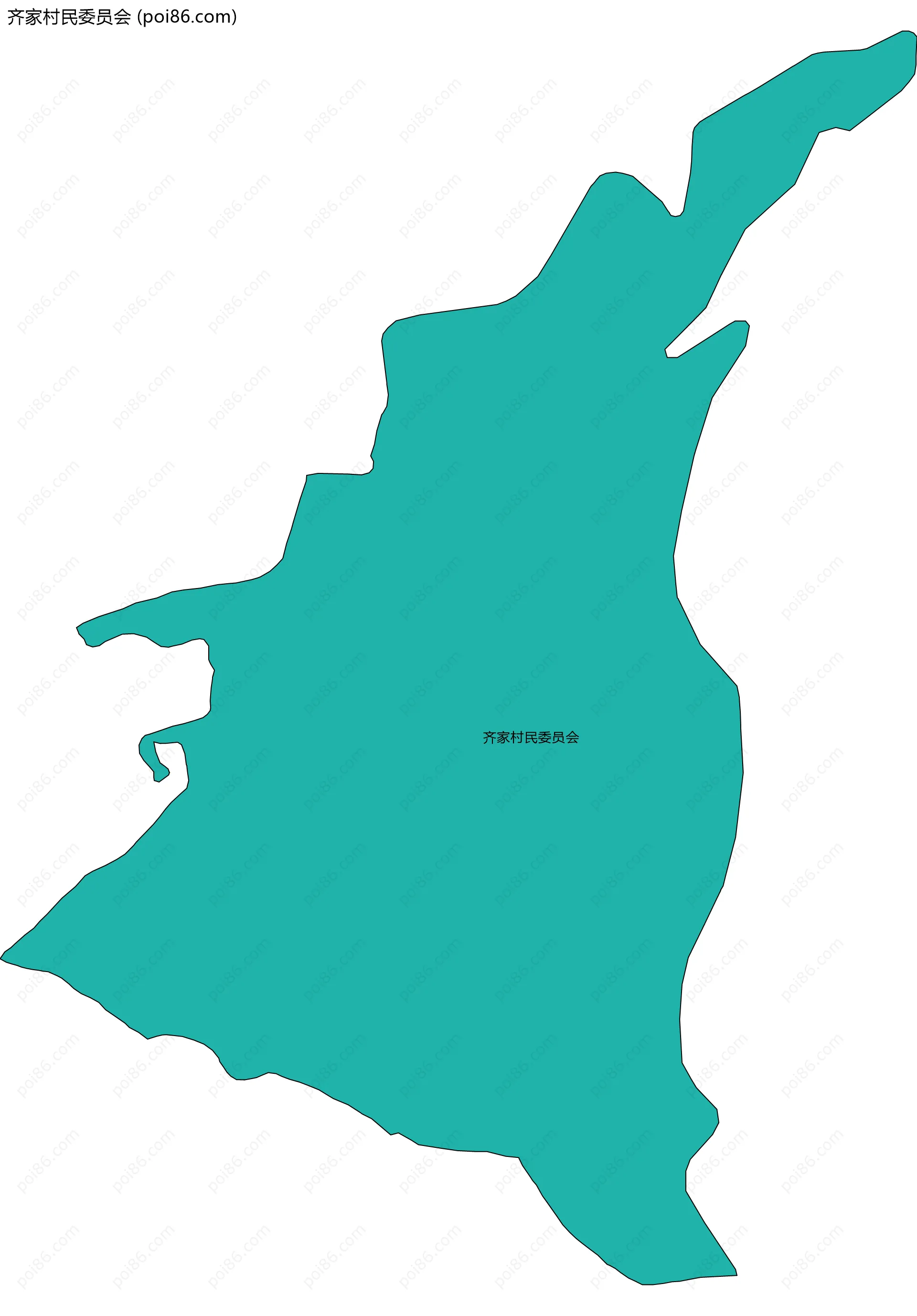 齐家村民委员会边界地图