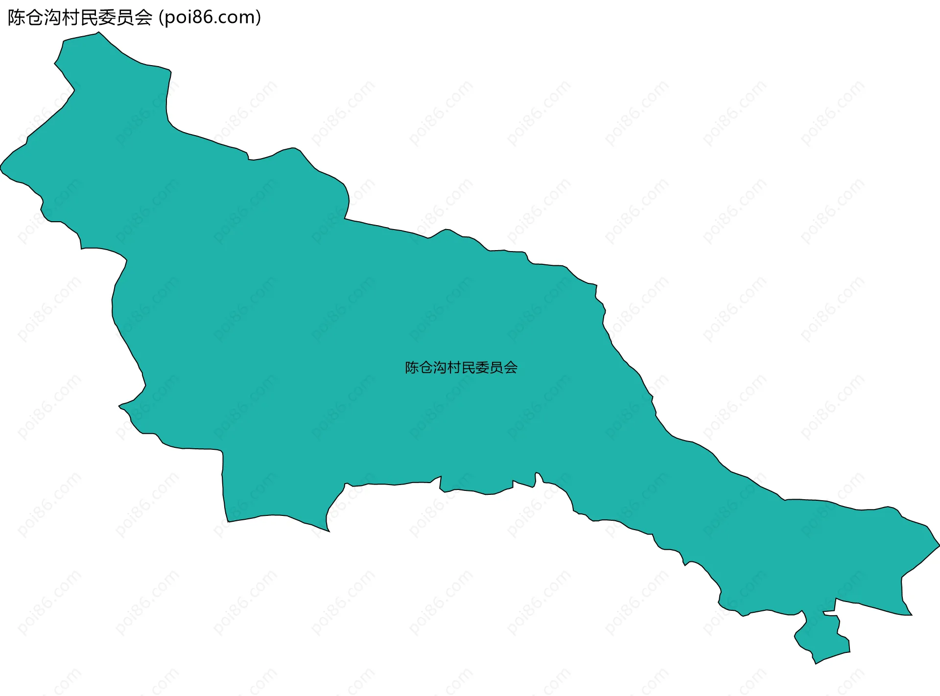 陈仓沟村民委员会边界地图