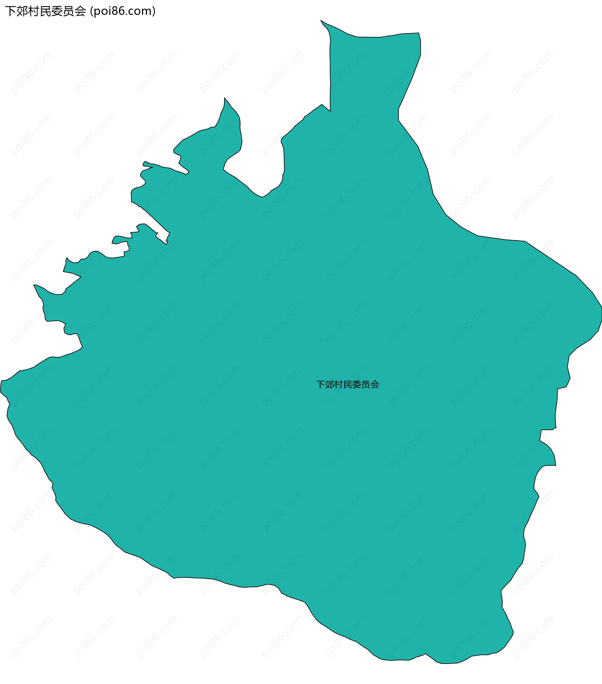 下郊村民委员会边界地图