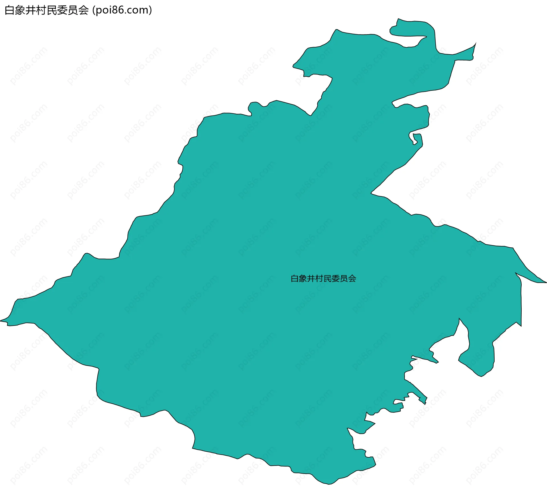 白象井村民委员会边界地图