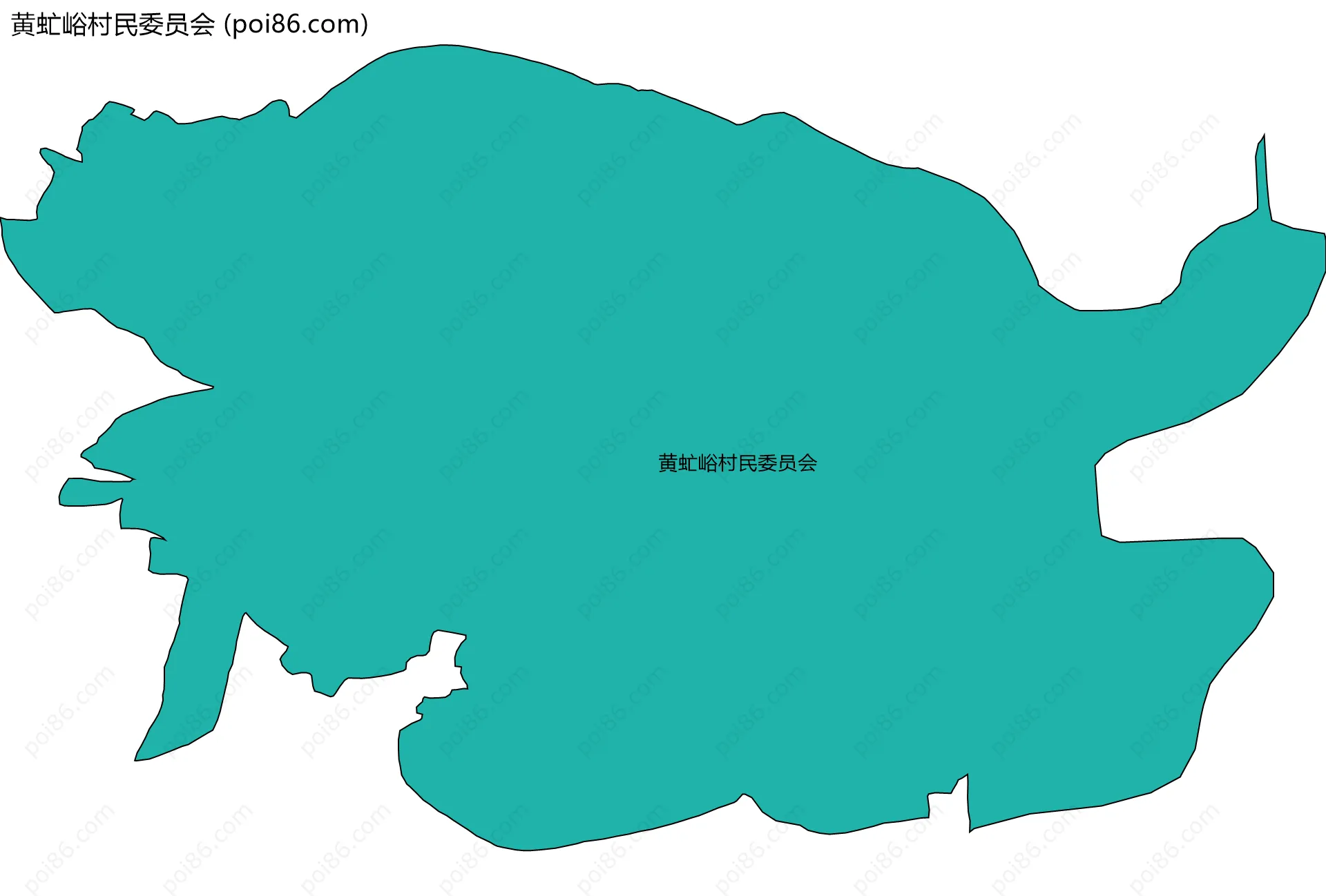 黄虻峪村民委员会边界地图
