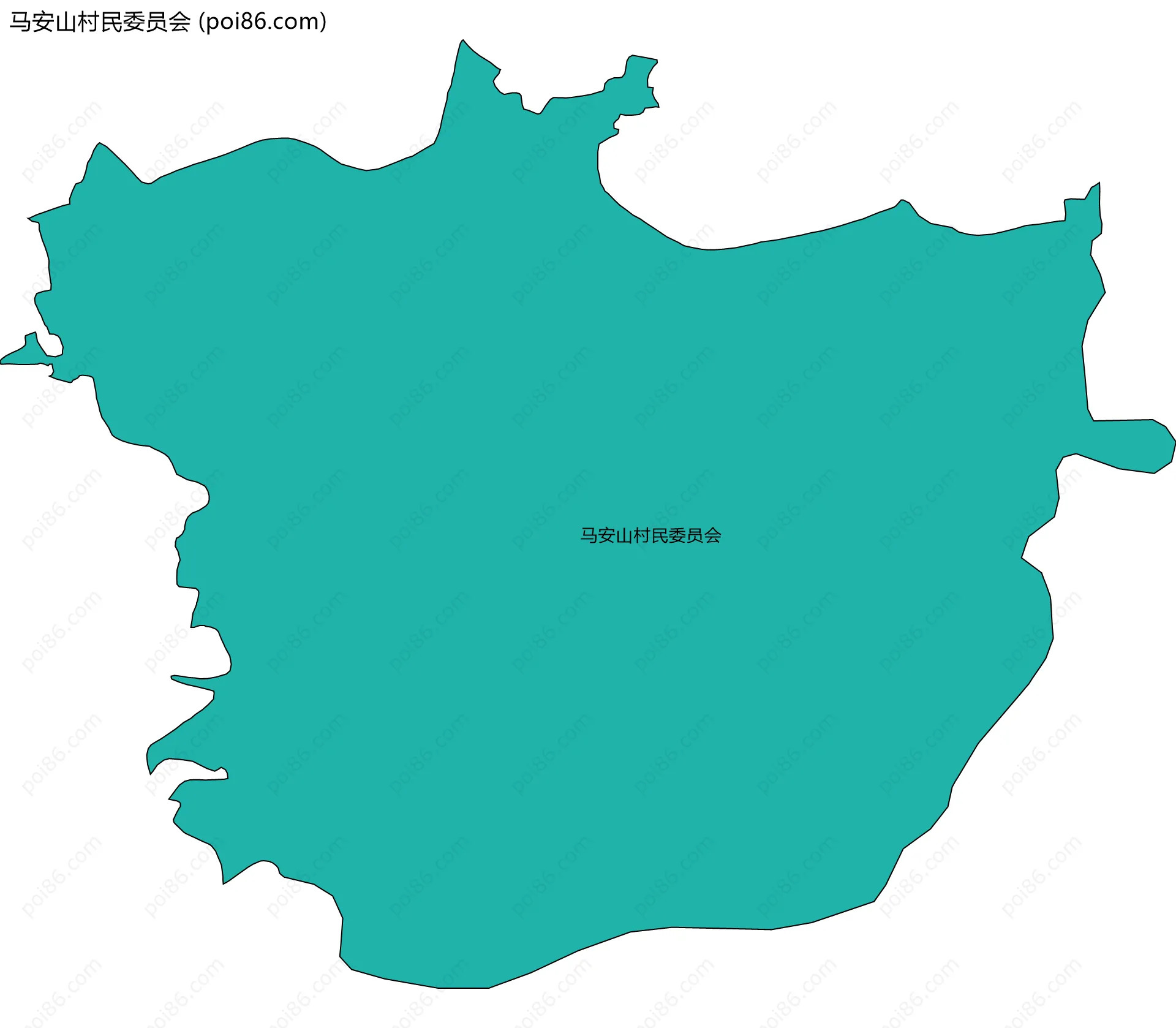 马安山村民委员会边界地图