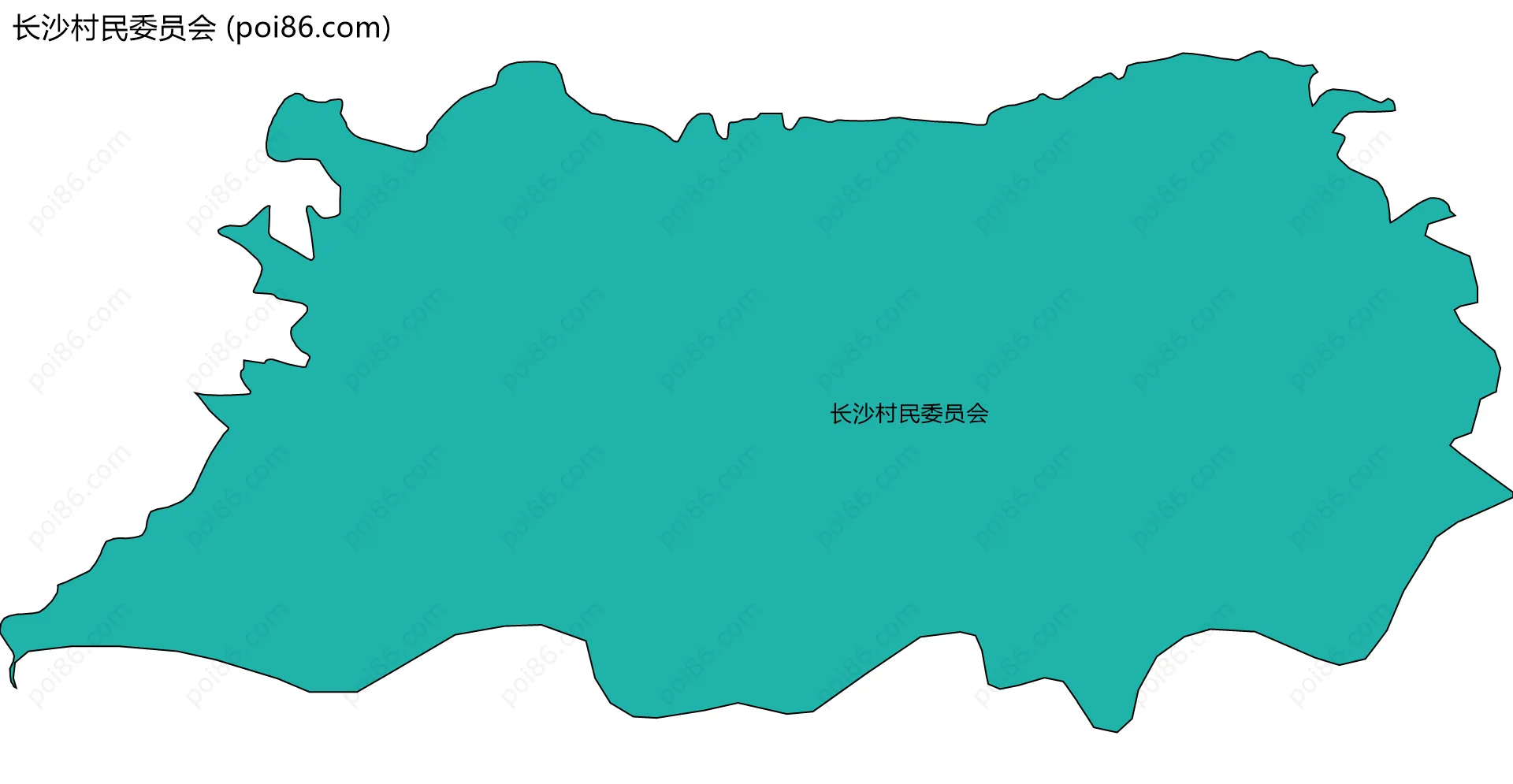 长沙村民委员会边界地图