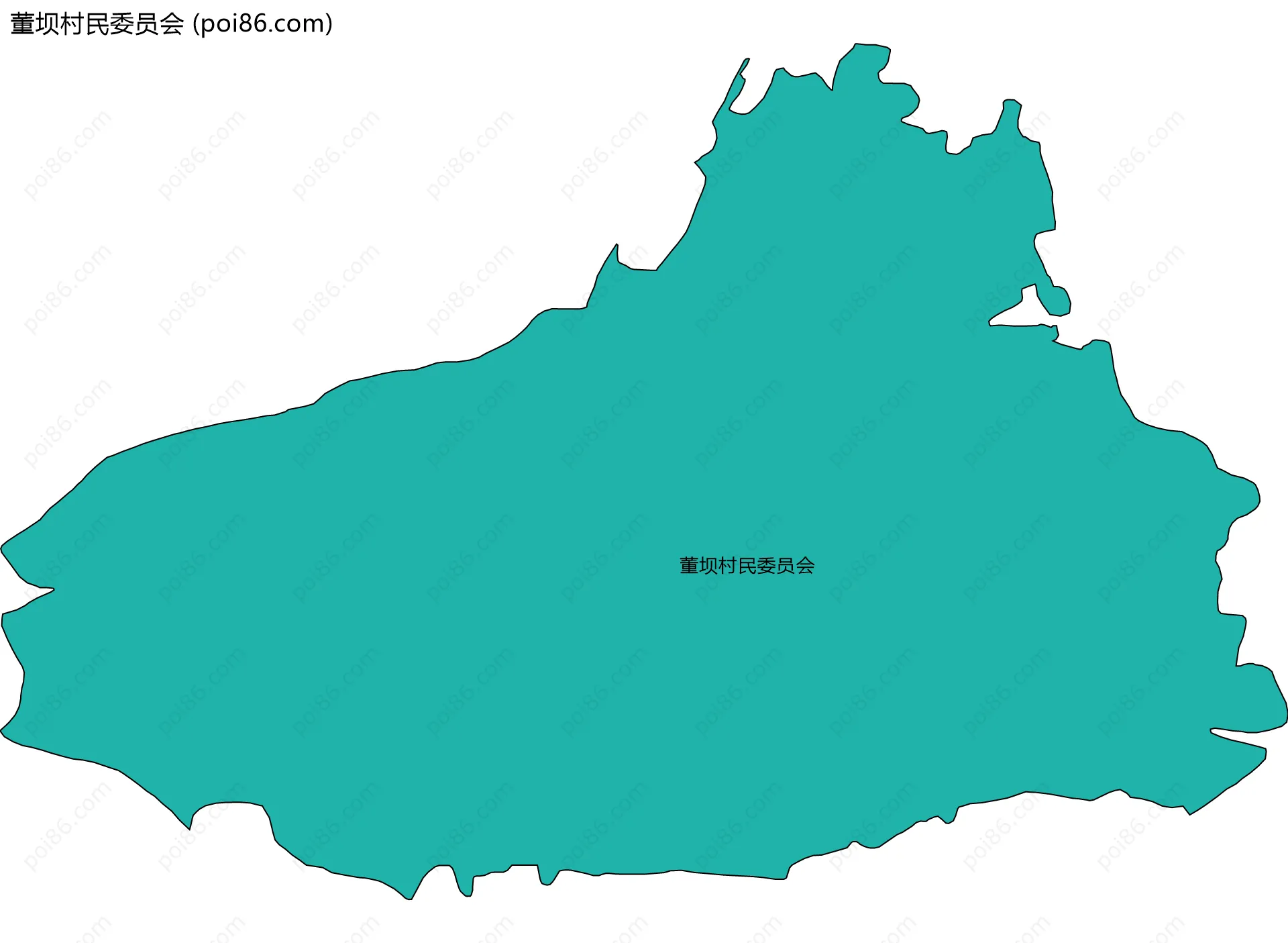 董坝村民委员会边界地图