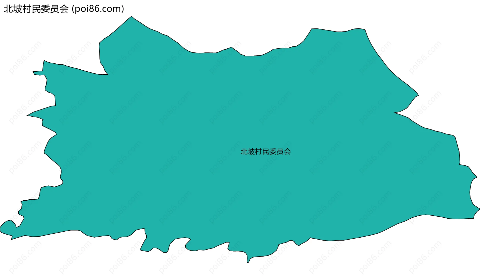 北坡村民委员会边界地图