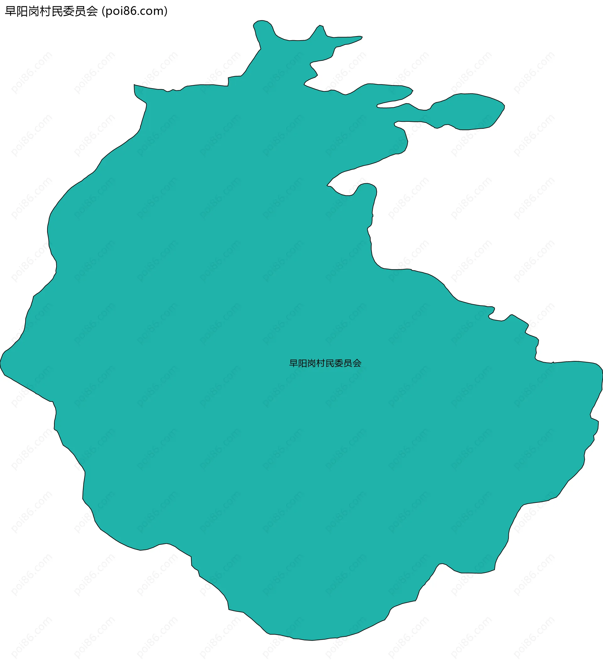 早阳岗村民委员会边界地图