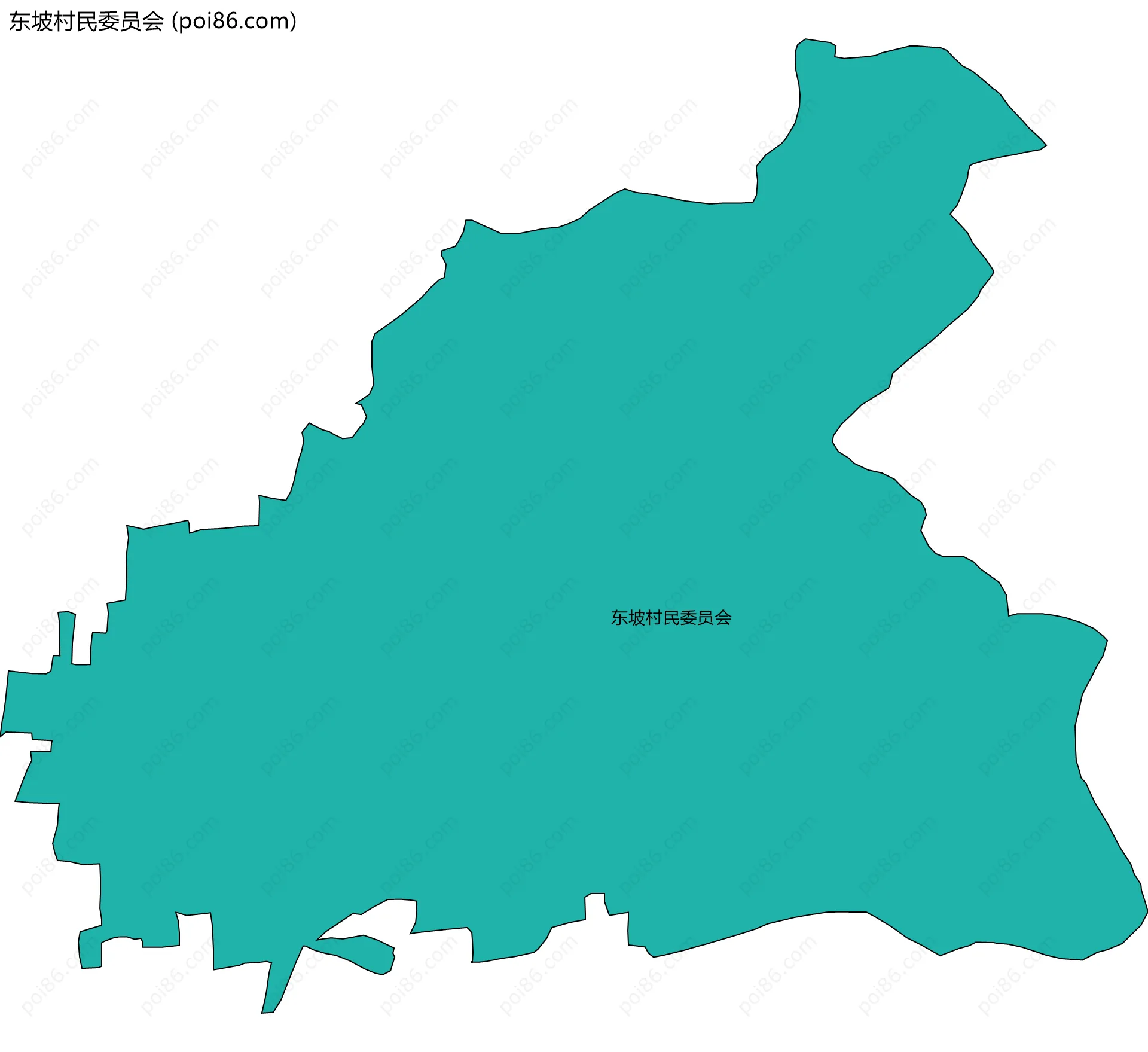 东坡村民委员会边界地图