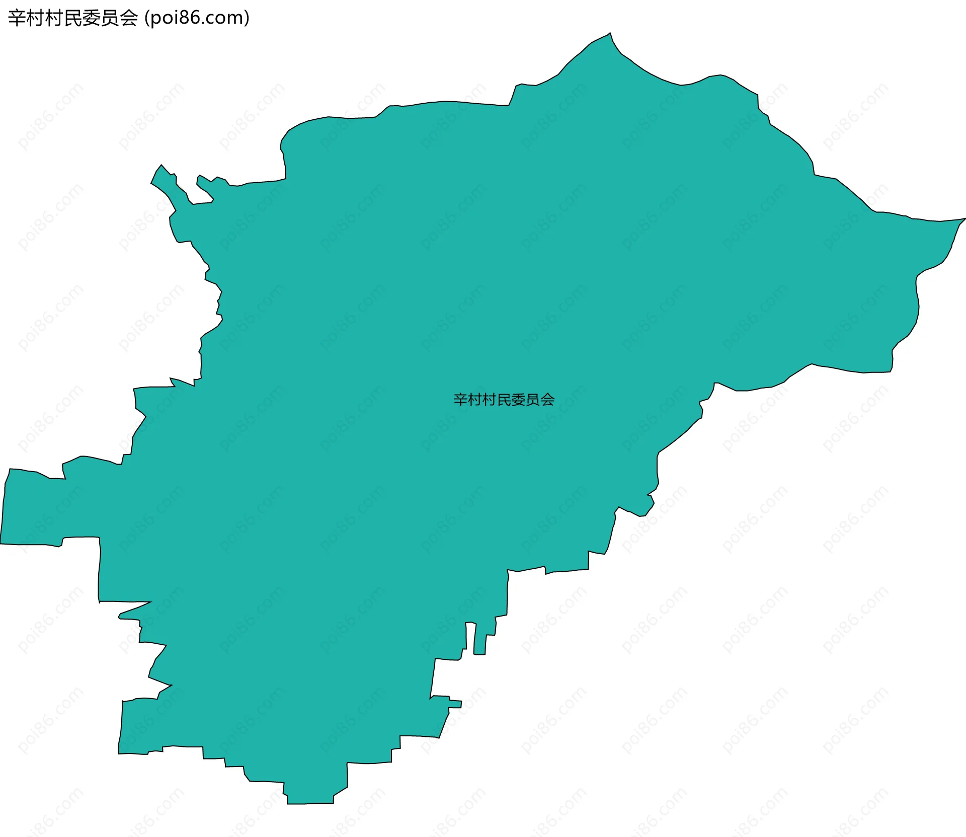 辛村村民委员会边界地图