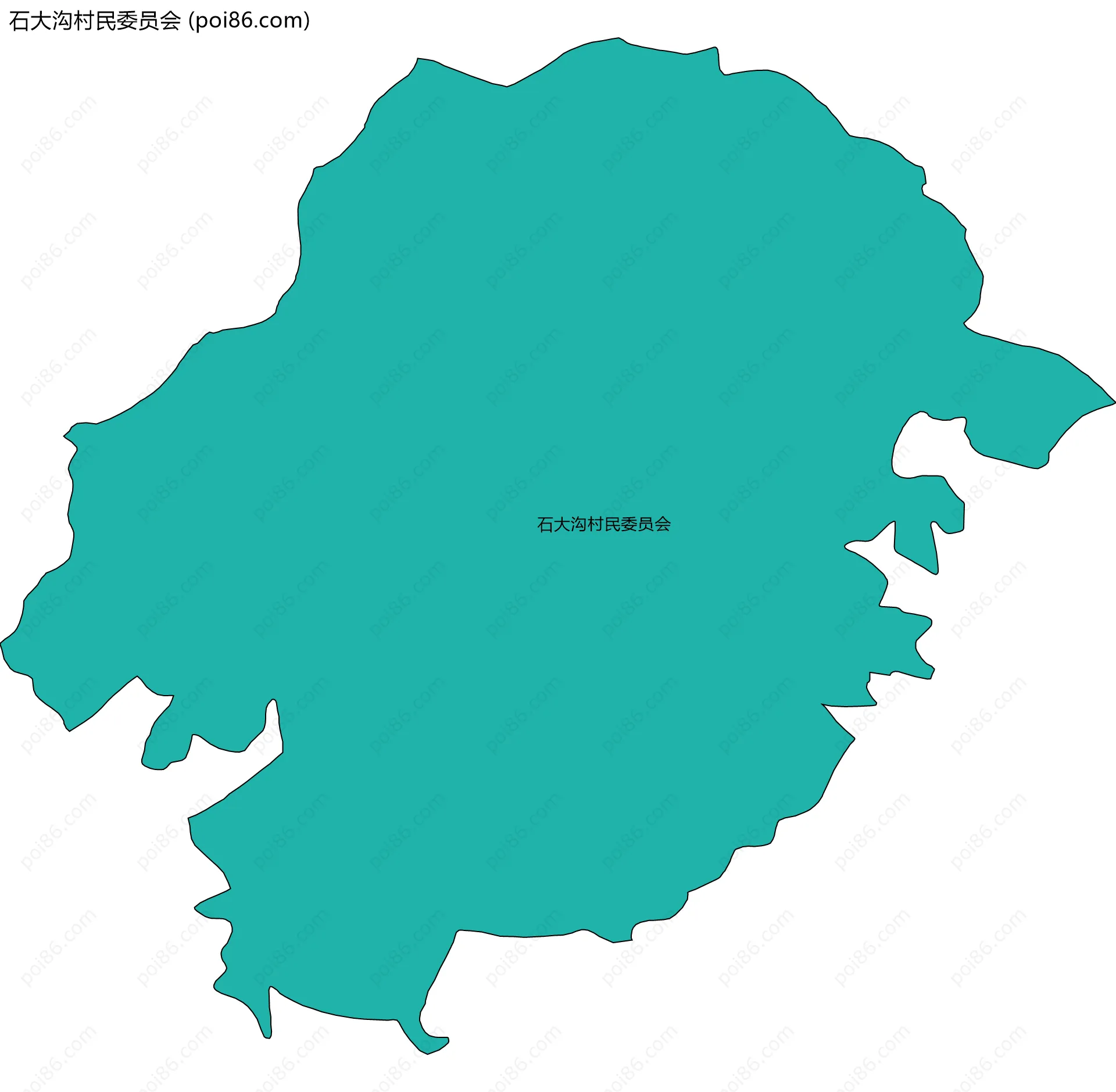 石大沟村民委员会边界地图