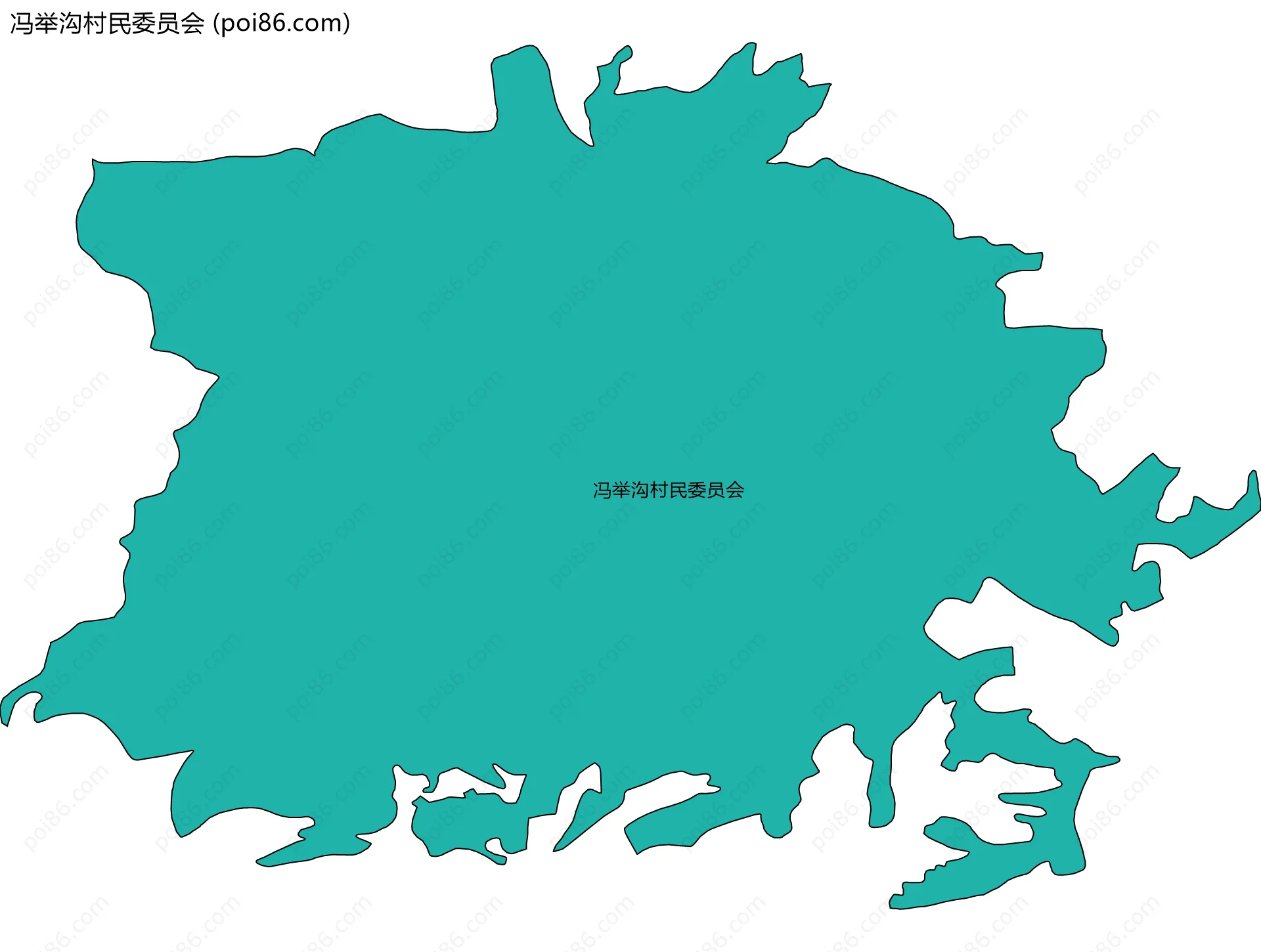 冯举沟村民委员会边界地图