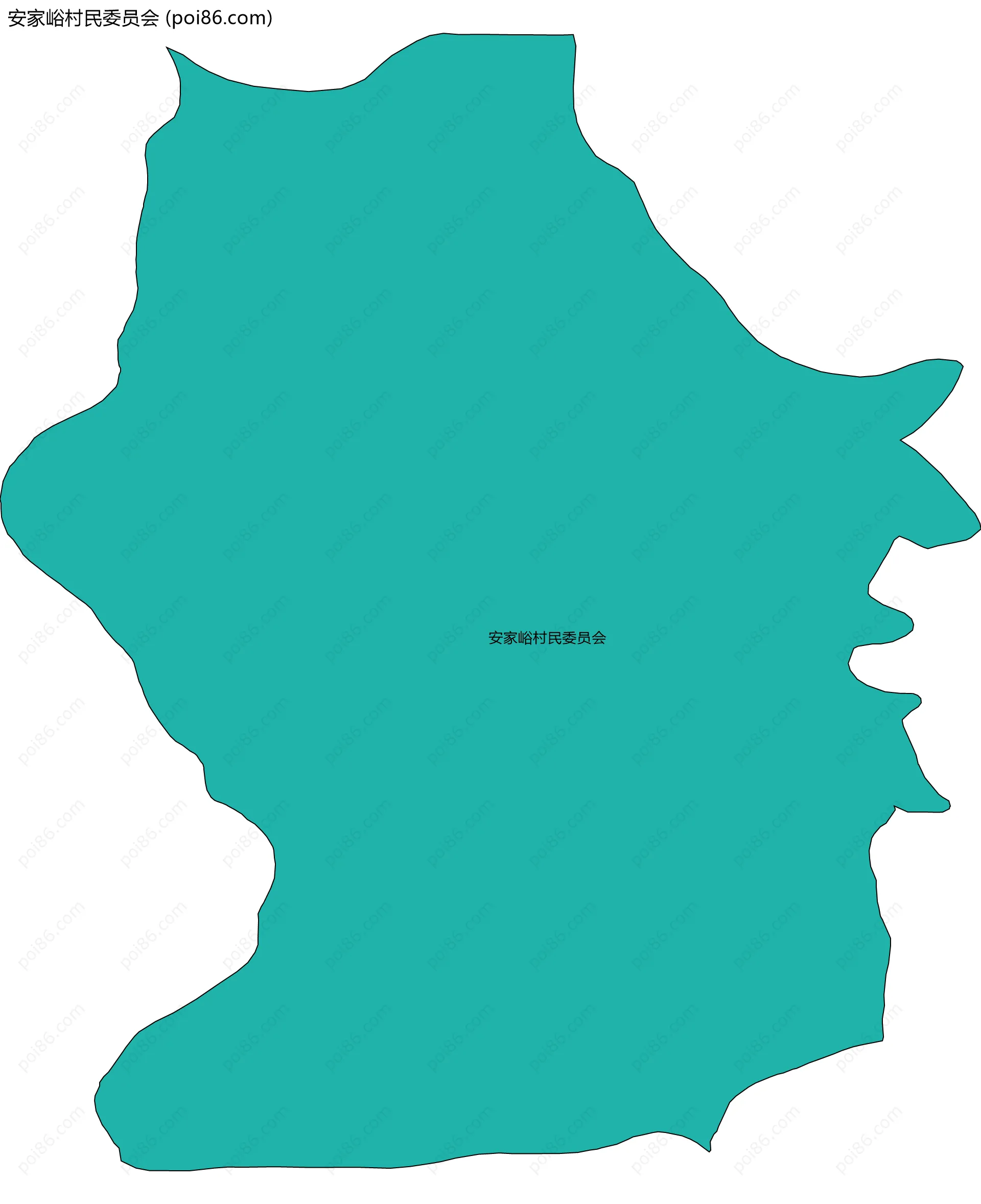 安家峪村民委员会边界地图