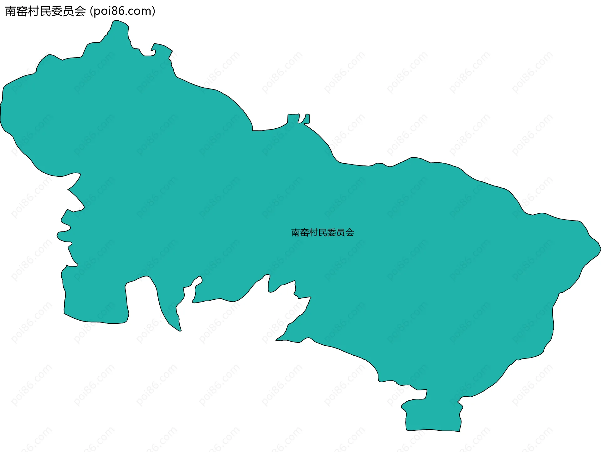 南窑村民委员会边界地图