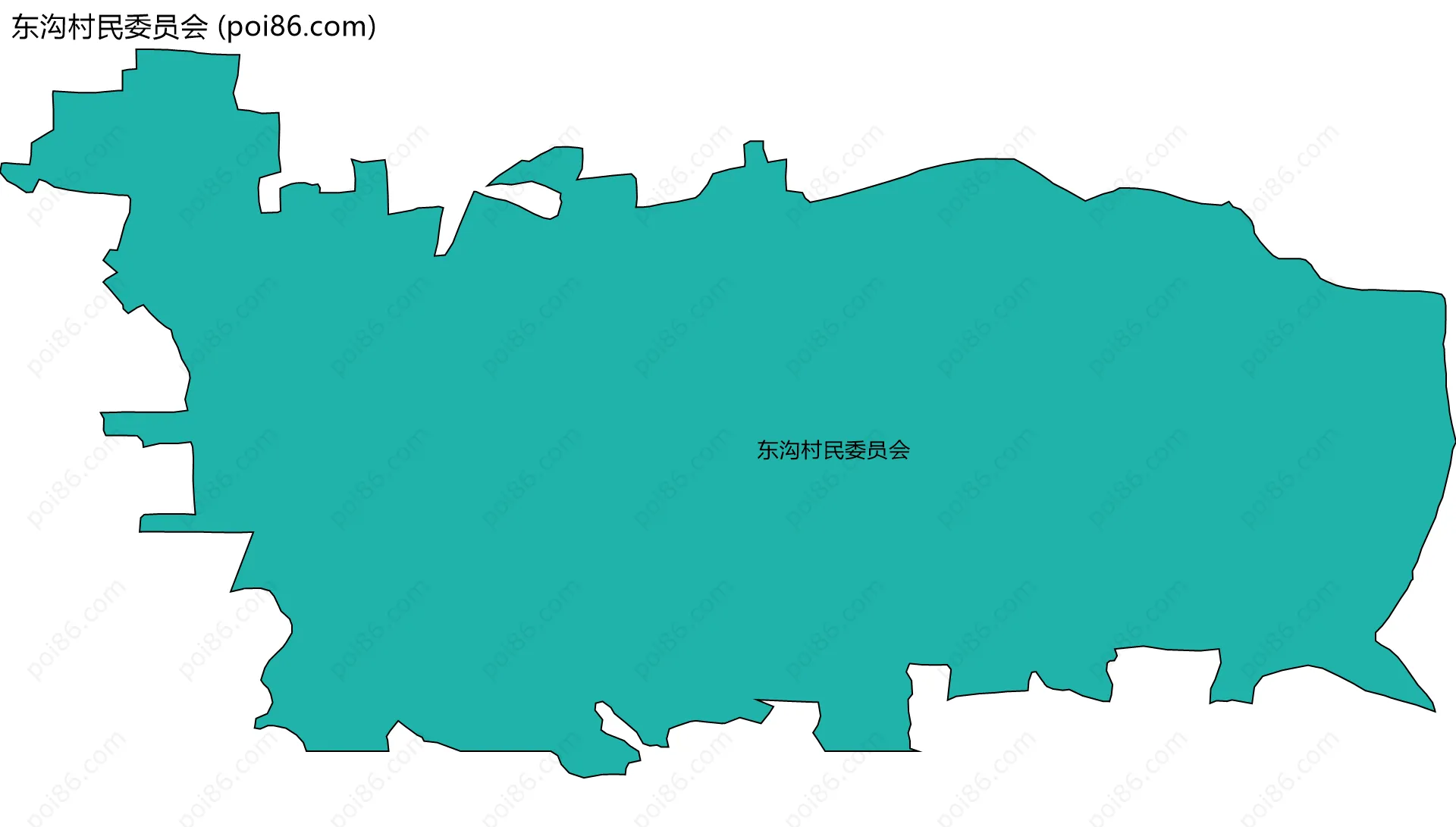 东沟村民委员会边界地图