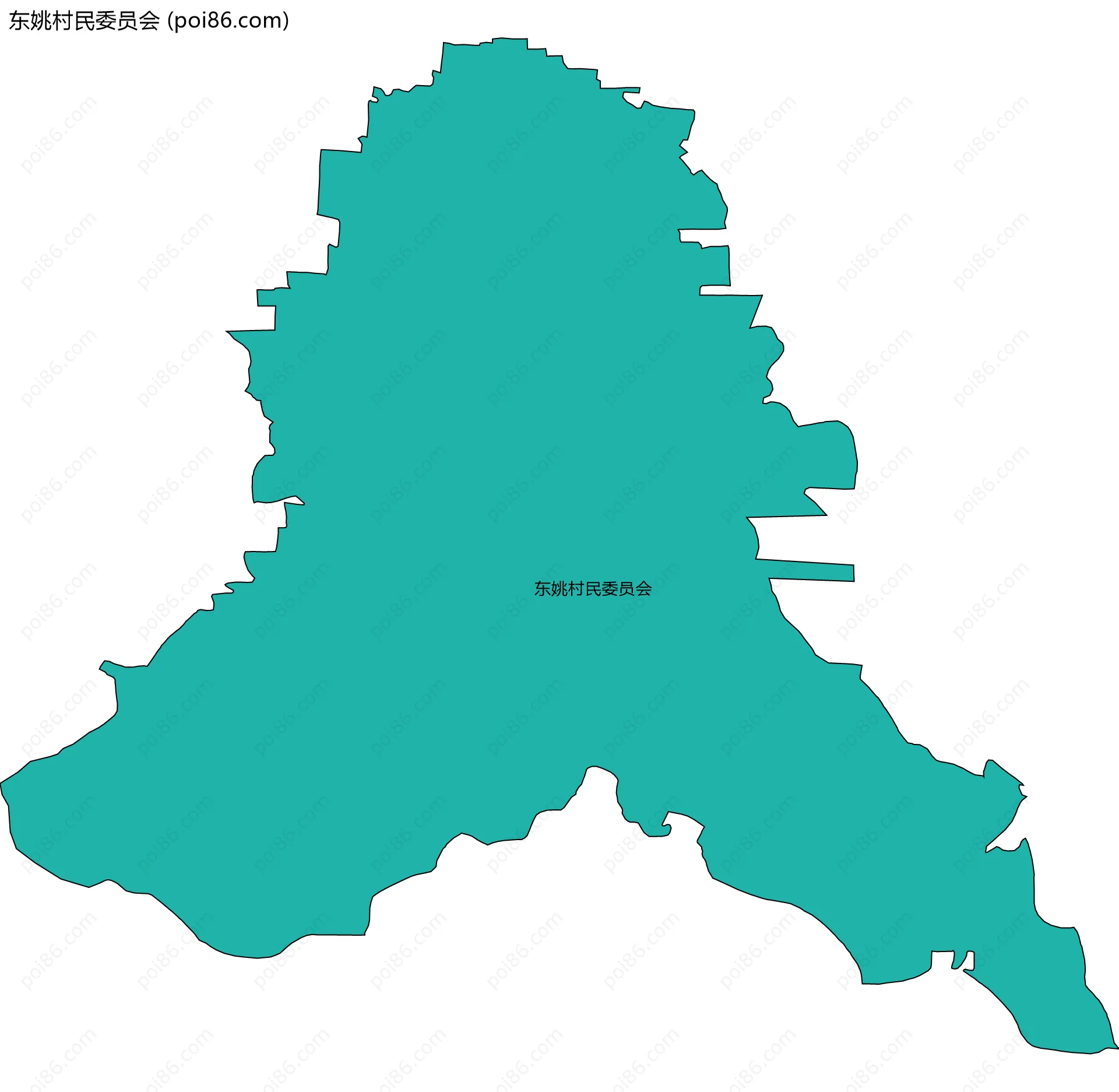 东姚村民委员会边界地图