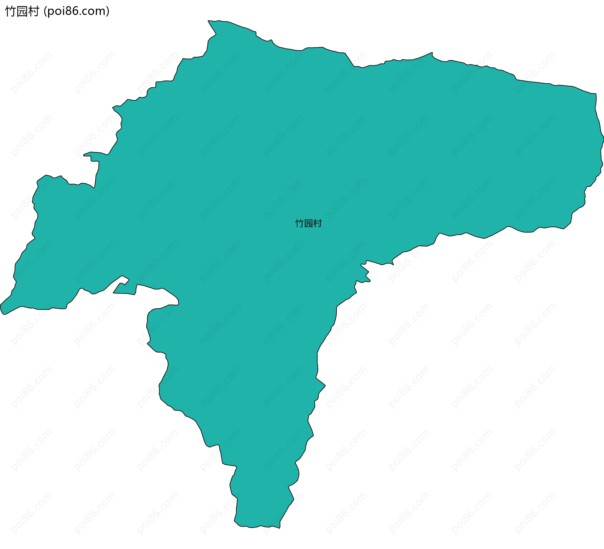 竹园村边界地图