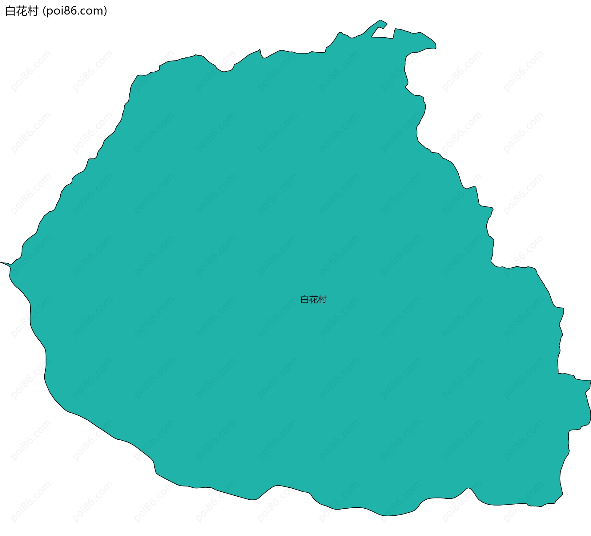 白花村边界地图