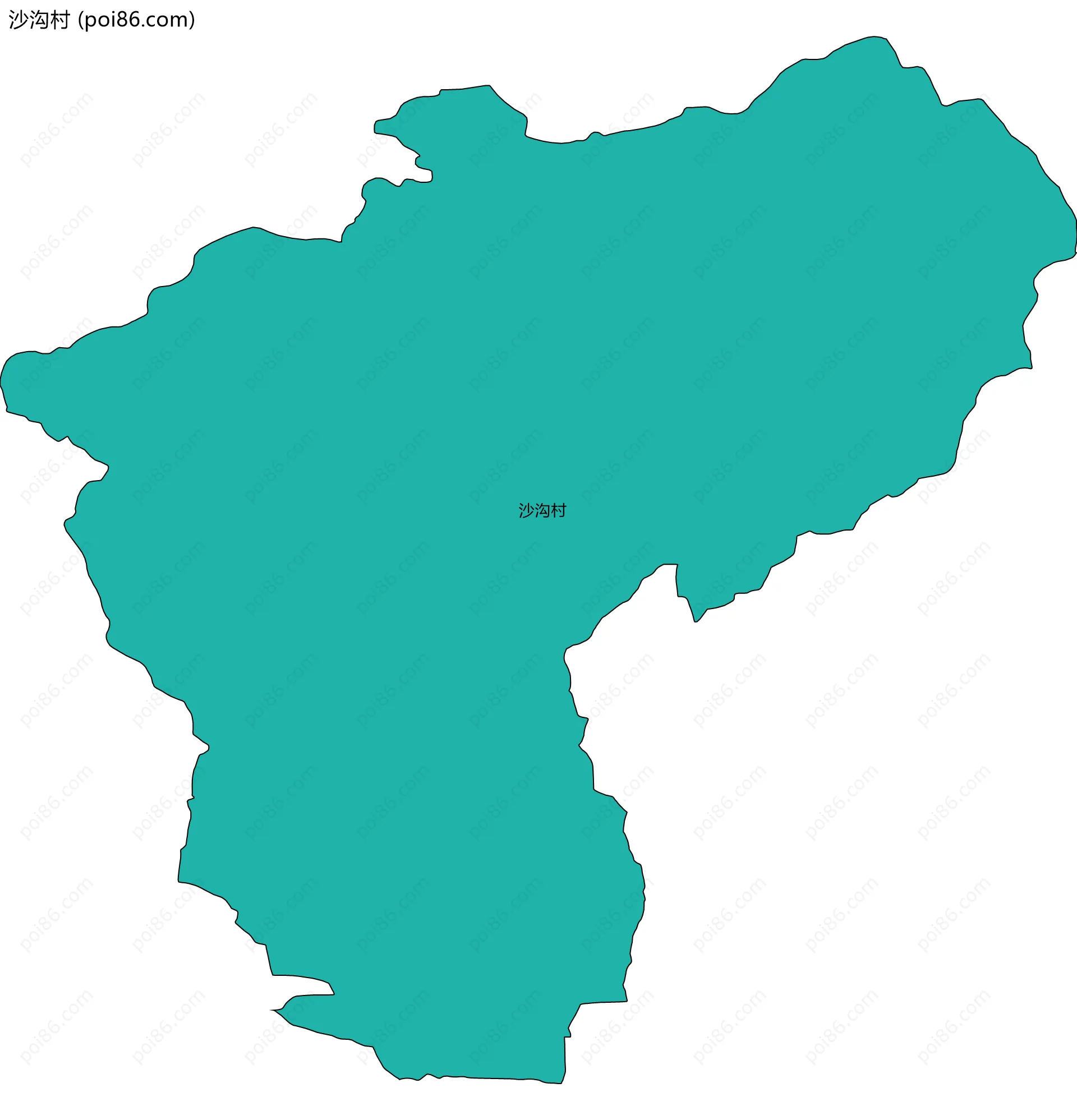 沙沟村边界地图