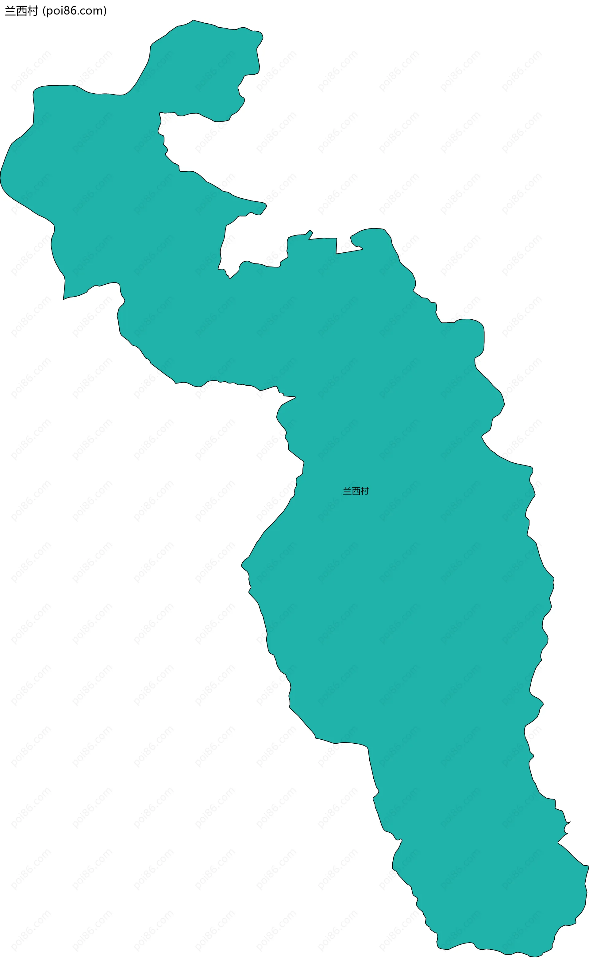 兰西村边界地图