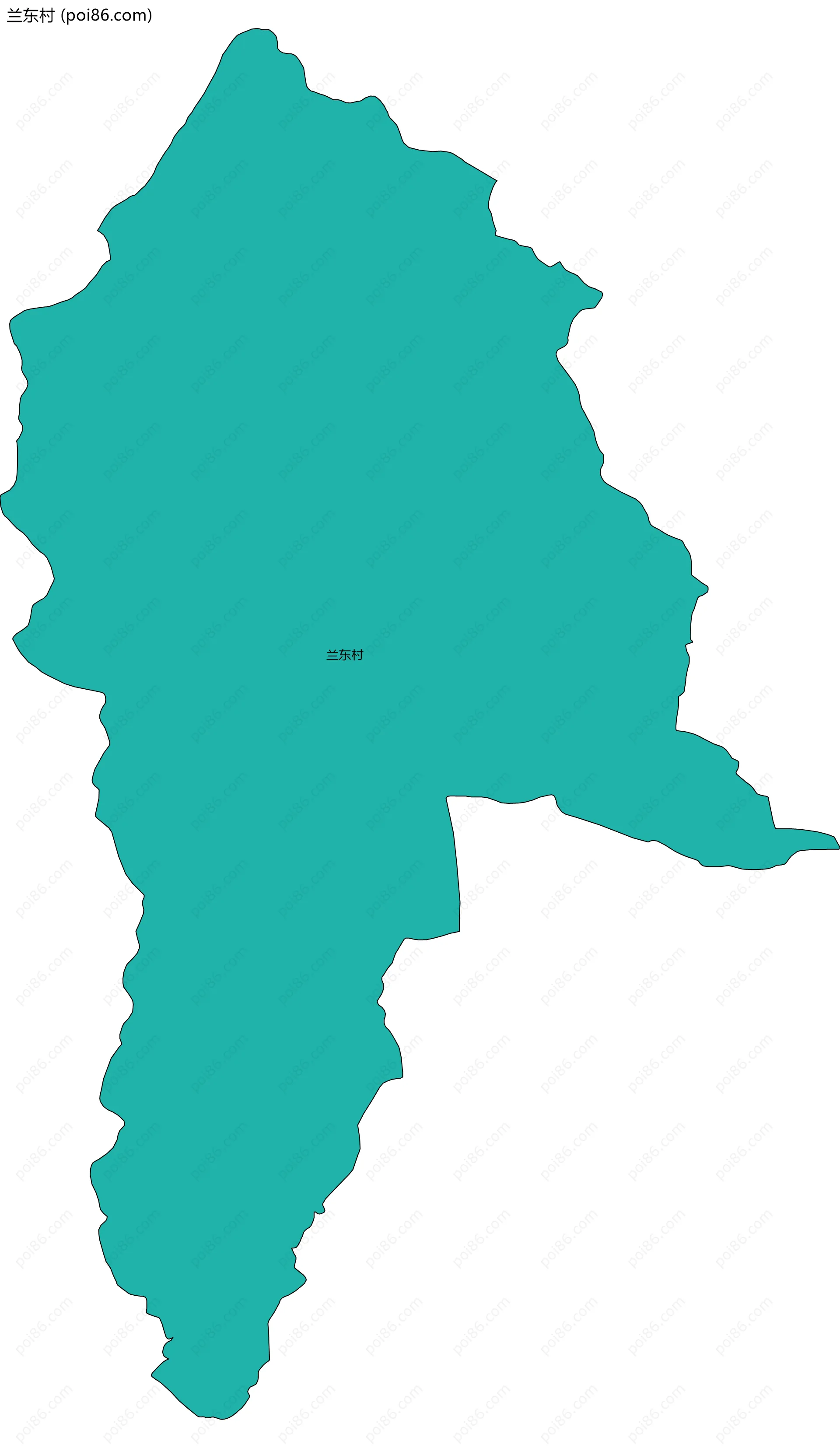 兰东村边界地图