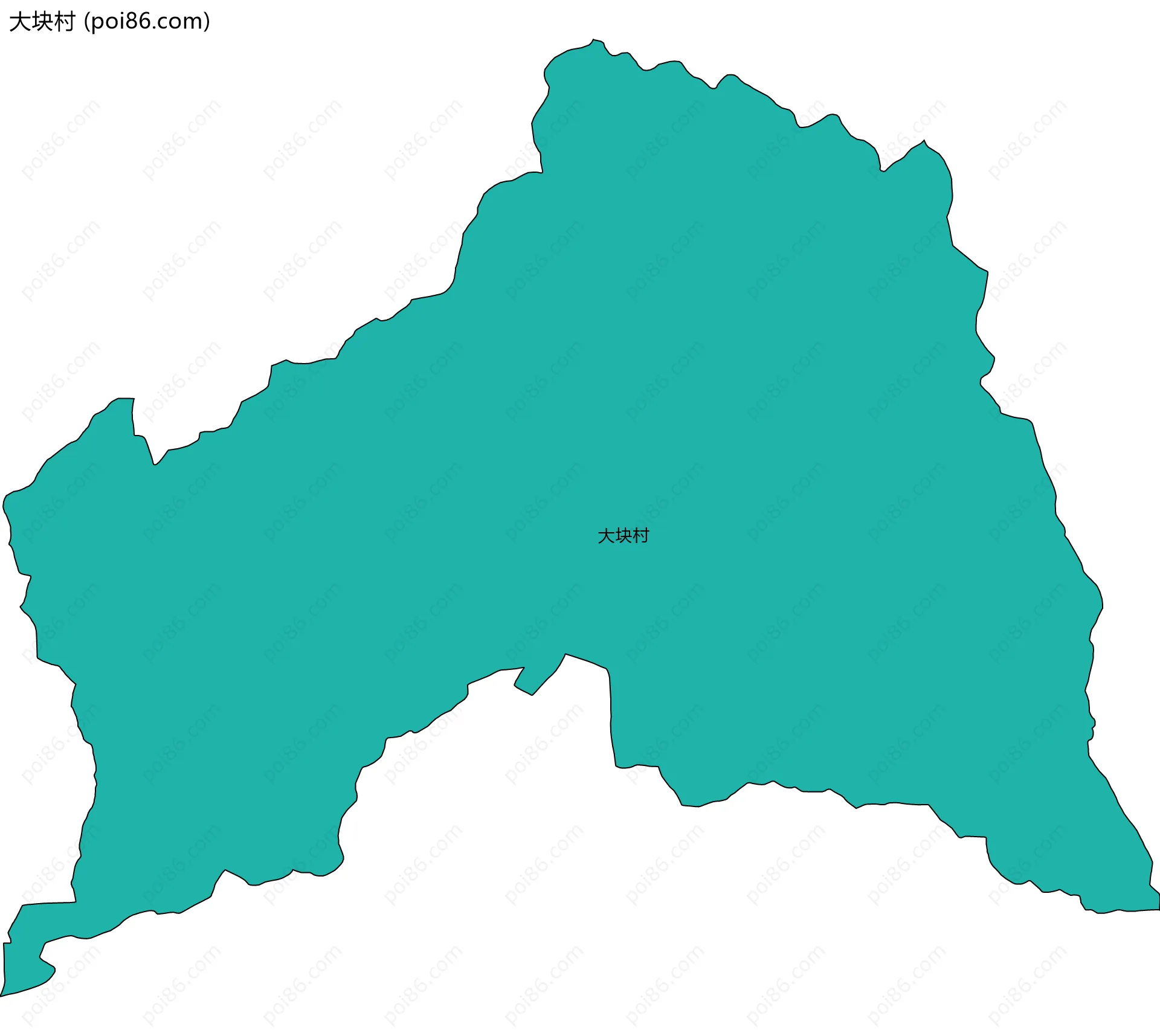 大块村边界地图