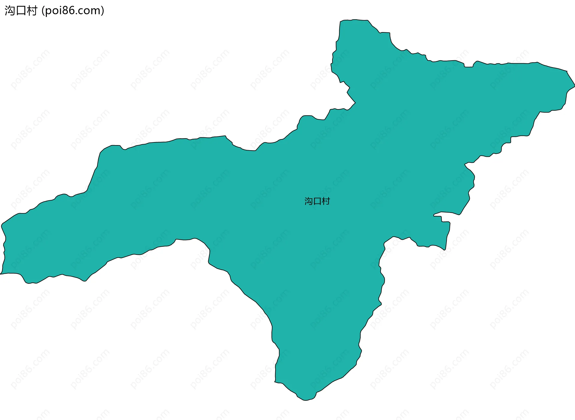 沟口村边界地图